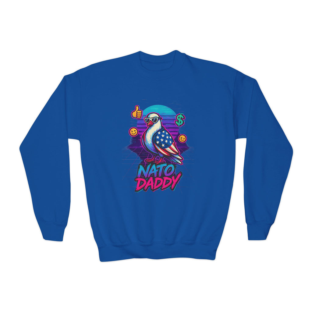 Hip Retro Youth Crewneck Sweatshirt with Fun NATO DADDY Design, Stylish Streetwear, Gift Idea for Kids, Cool Casual Wear, Trendy [...]