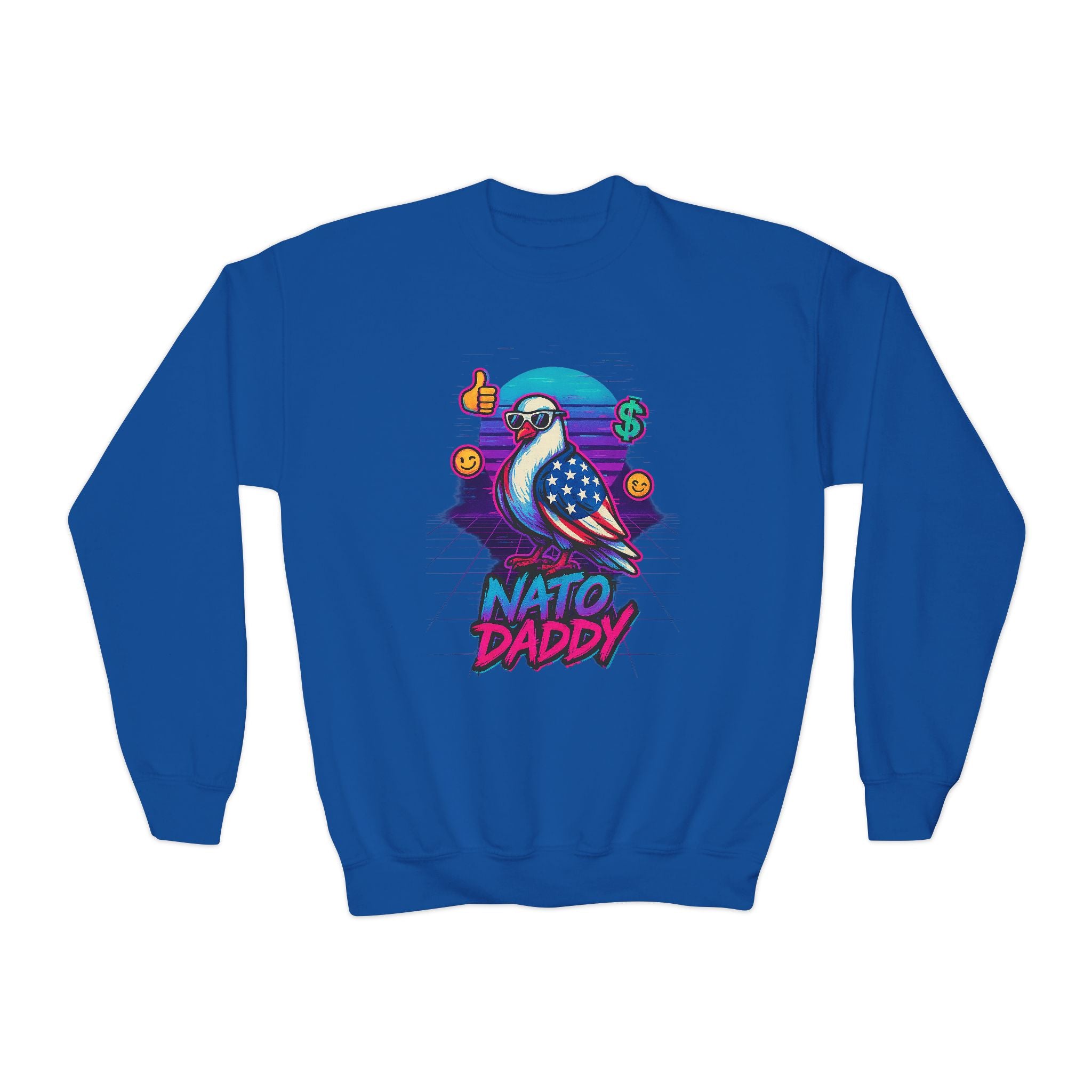 Hip Retro Youth Crewneck Sweatshirt with Fun NATO DADDY Design, Stylish Streetwear, Gift Idea for Kids, Cool Casual Wear, Trendy [...]