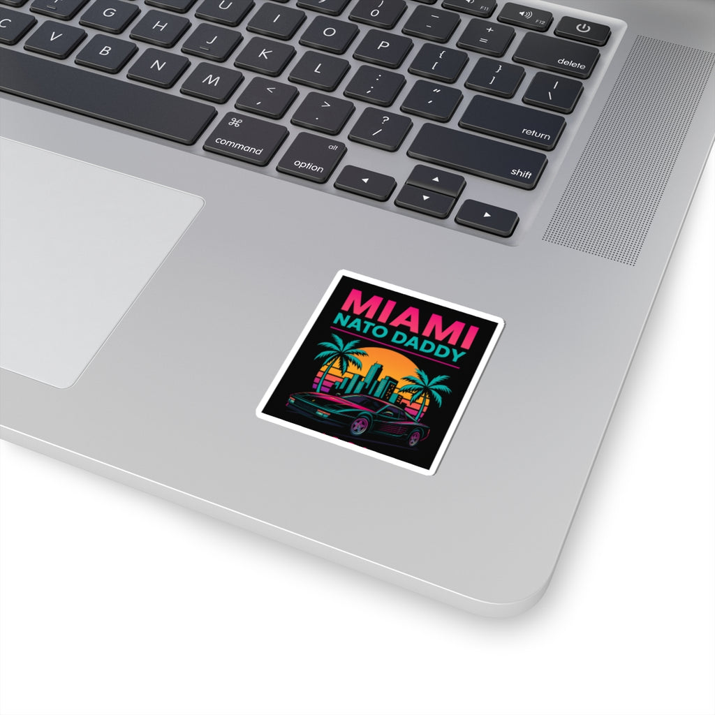 Retro Miami Stickers, Fun Car Decor, Summer Vibes, Perfect for Gifts, Laptop Accessories, Party Favors, Travel Mementos