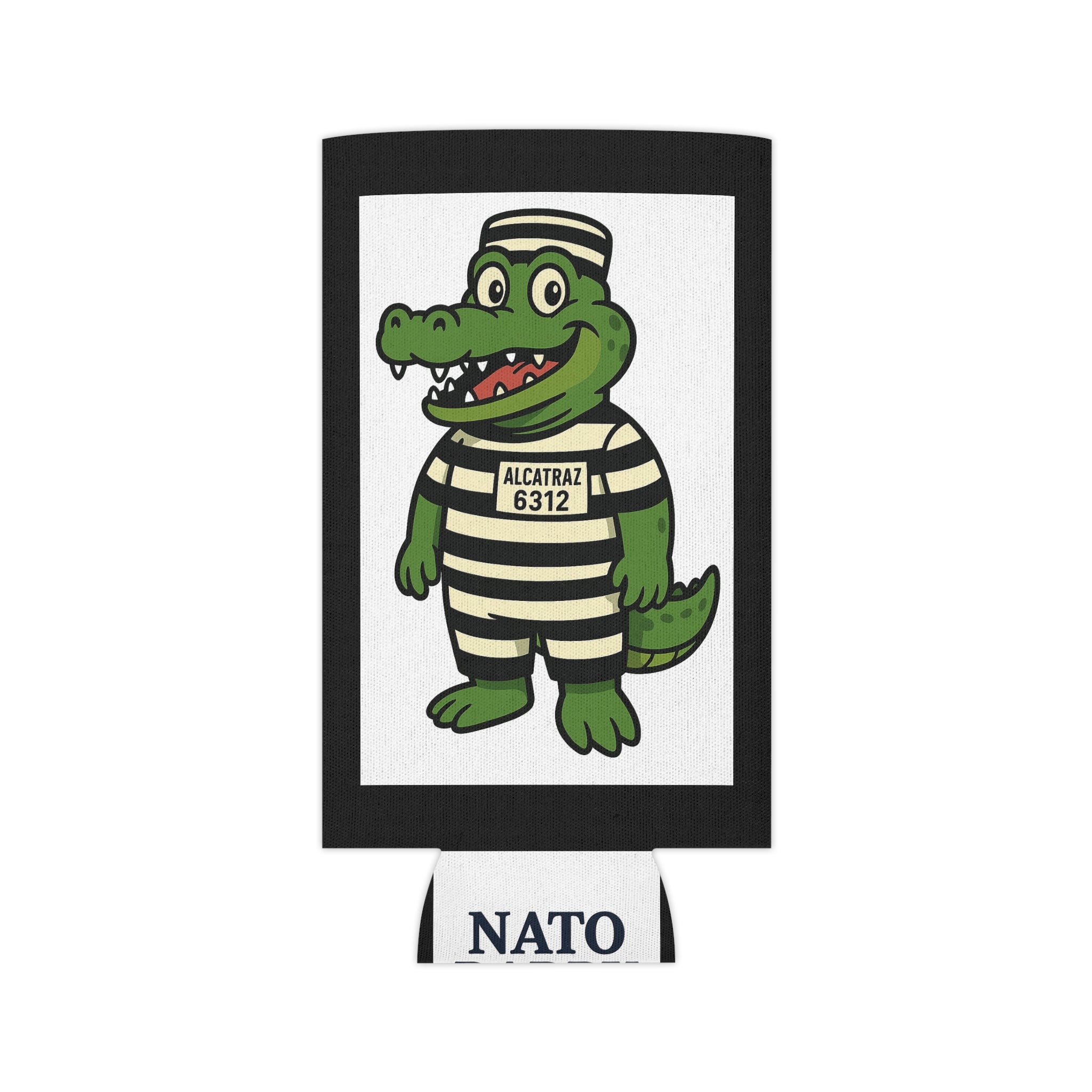Alcatraz Crocodile Can Cooler – Fun Drink Sleeve, Unique Gift for Dads, Party Favors, Beach, BBQ, Relaxation