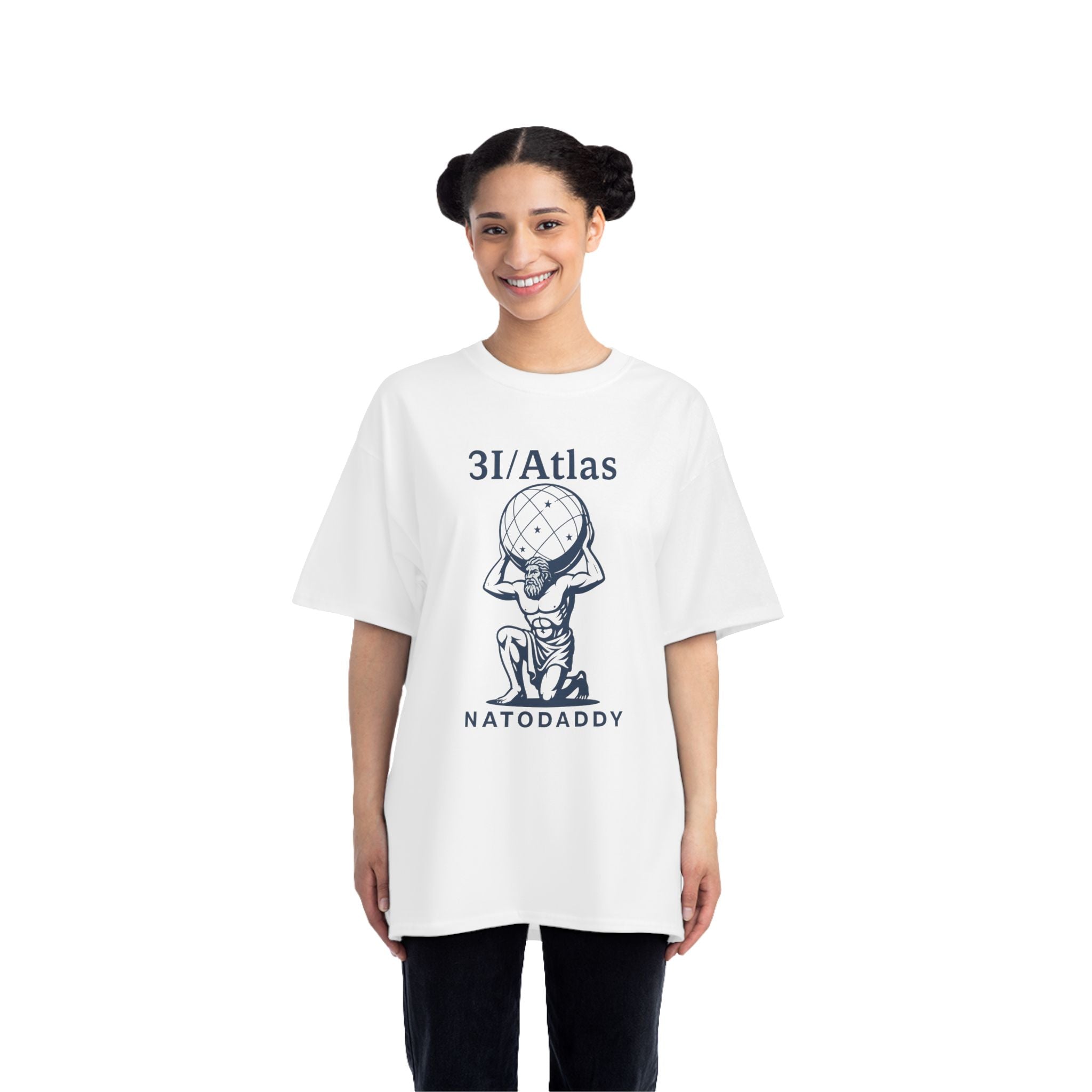 Atlas Daddy T-Shirt, Father's Day Gift, Cartoon Tee, Unique Dads Apparel, Fun Gift for Fathers, Summer Style, Comfy Casual Wear