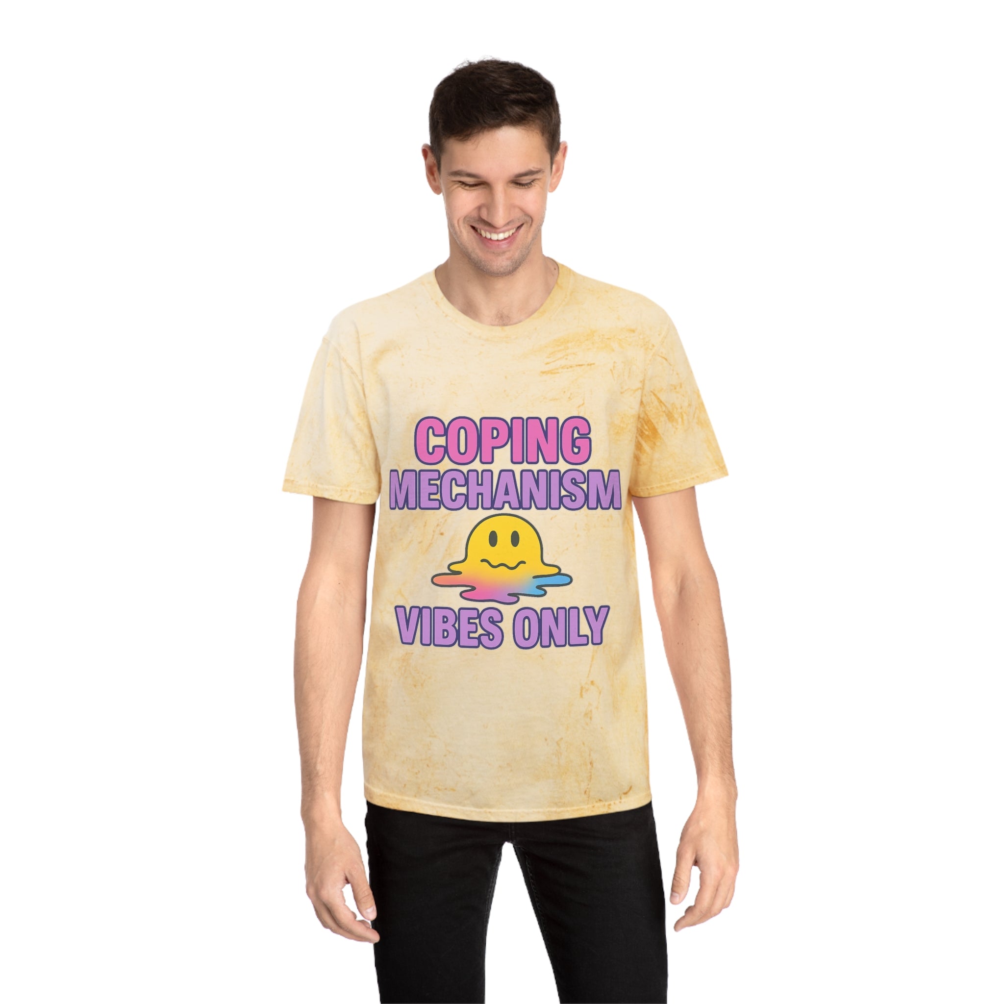 Colorful Coping Mechanism T-Shirt, Summer Casual Wear, Gift for Mental Health Awareness, Mood Boosting Apparel, Unisex Fashion
