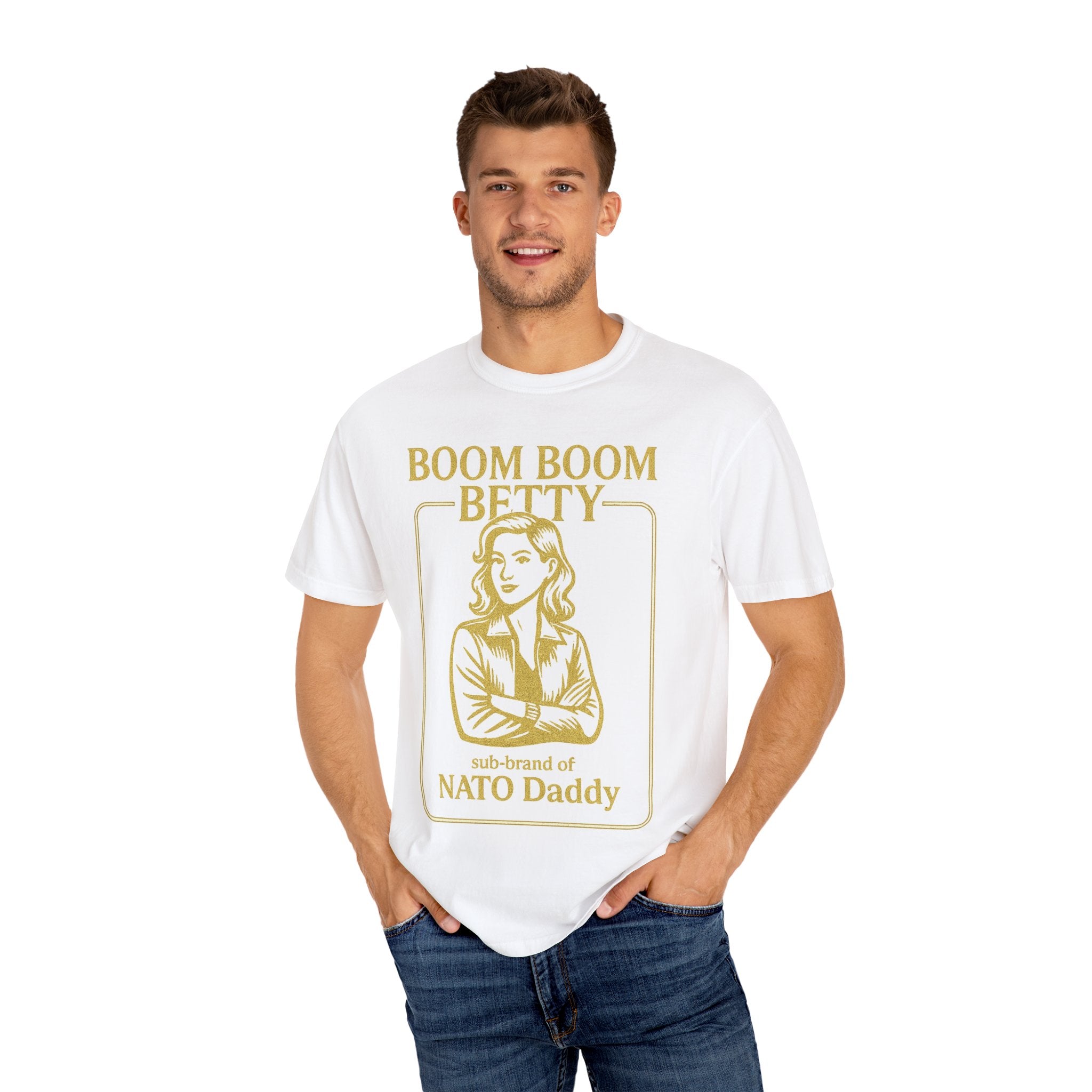 Boom Boom Betty Unisex T-Shirt, Funny Graphic Tee, Gift for Dads, Quirky Casual Wear, Unique Father's Day Present, Humor Shirt