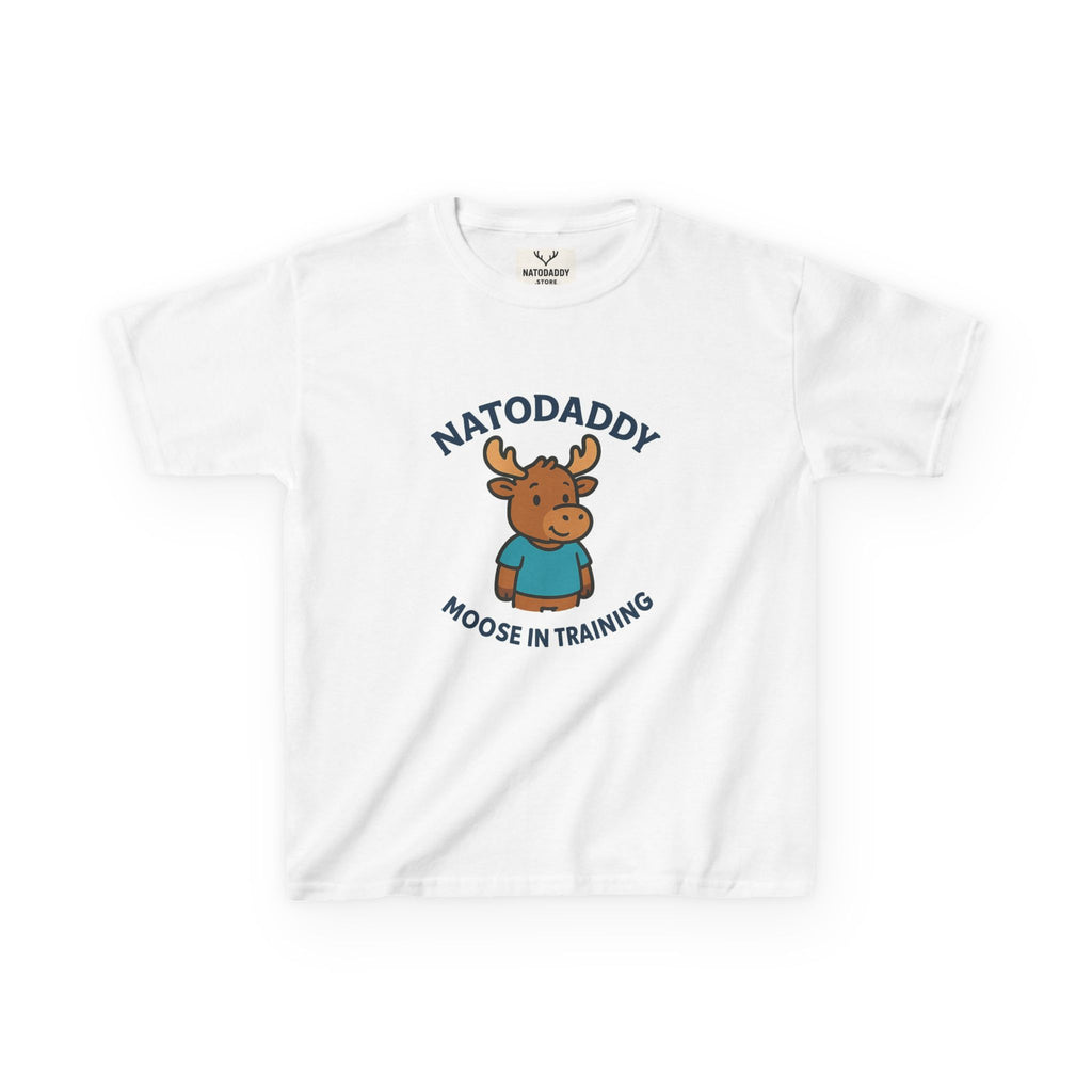 Kids Moose in Training Tee, Fun Children's Shirt, Gift for Dads, Playful Apparel, Birthday Party Outfit, Family Matching Tee