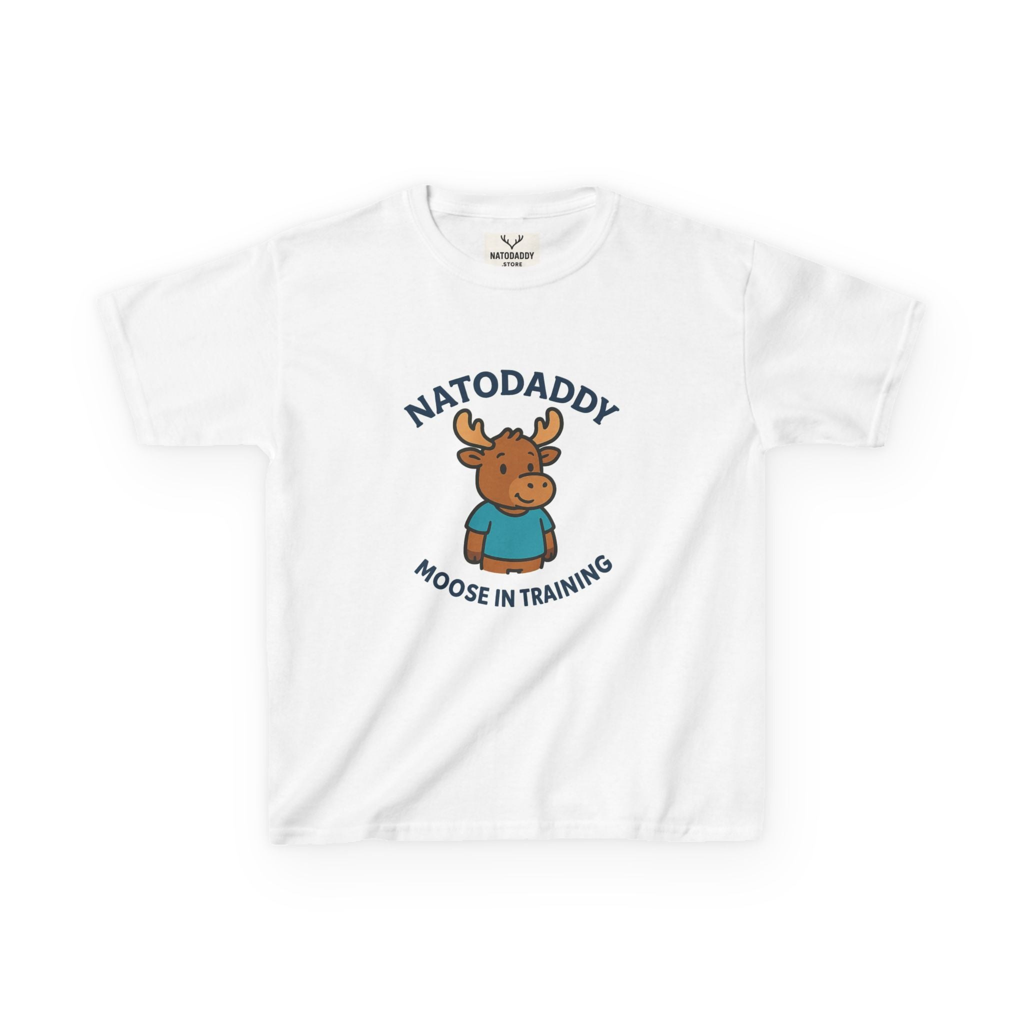 Kids Moose in Training Tee, Fun Children's Shirt, Gift for Dads, Playful Apparel, Birthday Party Outfit, Family Matching Tee