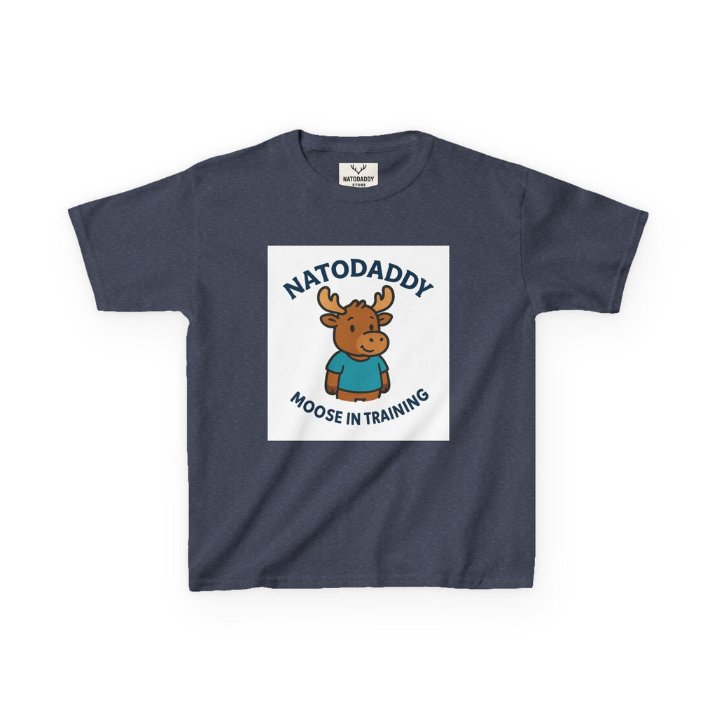 Kids Moose in Training Tee, Fun Children's Shirt, Gift for Dads, Playful Apparel, Birthday Party Outfit, Family Matching Tee