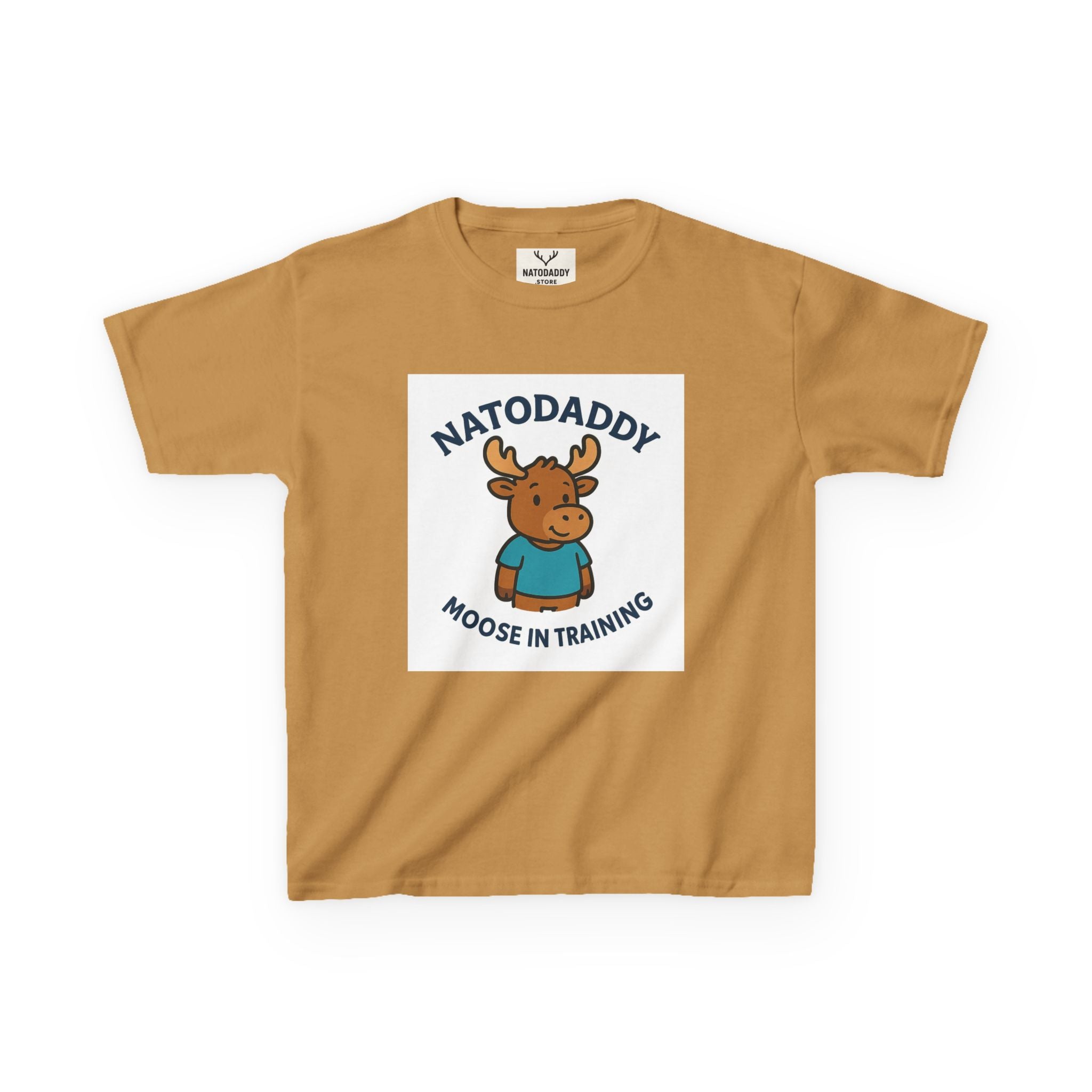 Kids Moose in Training Tee, Fun Children's Shirt, Gift for Dads, Playful Apparel, Birthday Party Outfit, Family Matching Tee