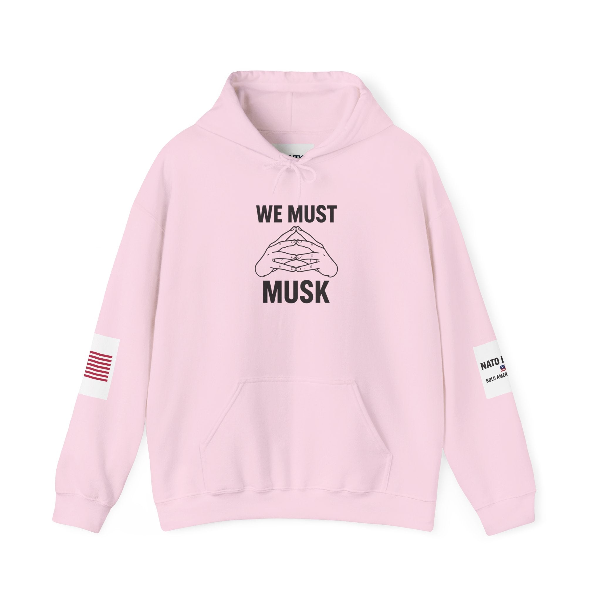 Statement Hoodie: We Must Musk | Unisex Heavy Blend Sweatshirt, Casual Wear, Gift for Friends, Humor Fashion, American Pride Sweatshirt
