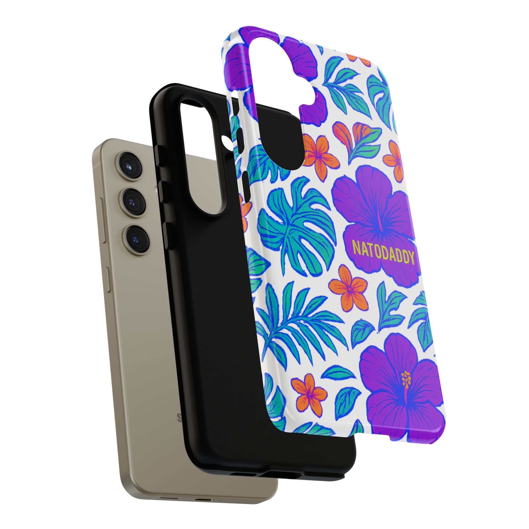 Tropical Phone Case | Tough Cases with Floral Design, Gift for Him/Her, Summer Vibe, Phone Accessory, Cute Design
