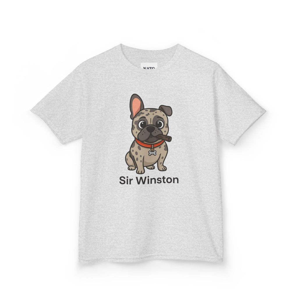 Sir Winston Dog Kids Tee, Cute Dog Shirt, Pet Lover Gift, Fun Casual Wear, Birthday Gift, Animal Lover Apparel