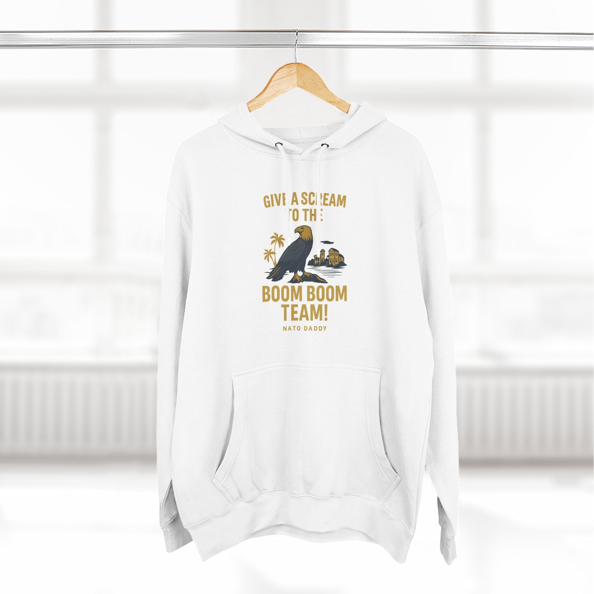Boom Boom Team Fleece Hoodie - Cozy Sweatshirt, Gift for Sports Fans, Team Spirit Apparel, Perfect for Game Days, Casual Wear