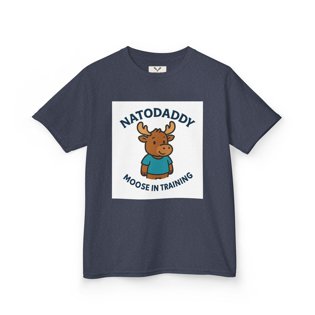 Kids Moose in Training Tee, Fun Children's Shirt, Gift for Dads, Playful Apparel, Birthday Party Outfit, Family Matching Tee