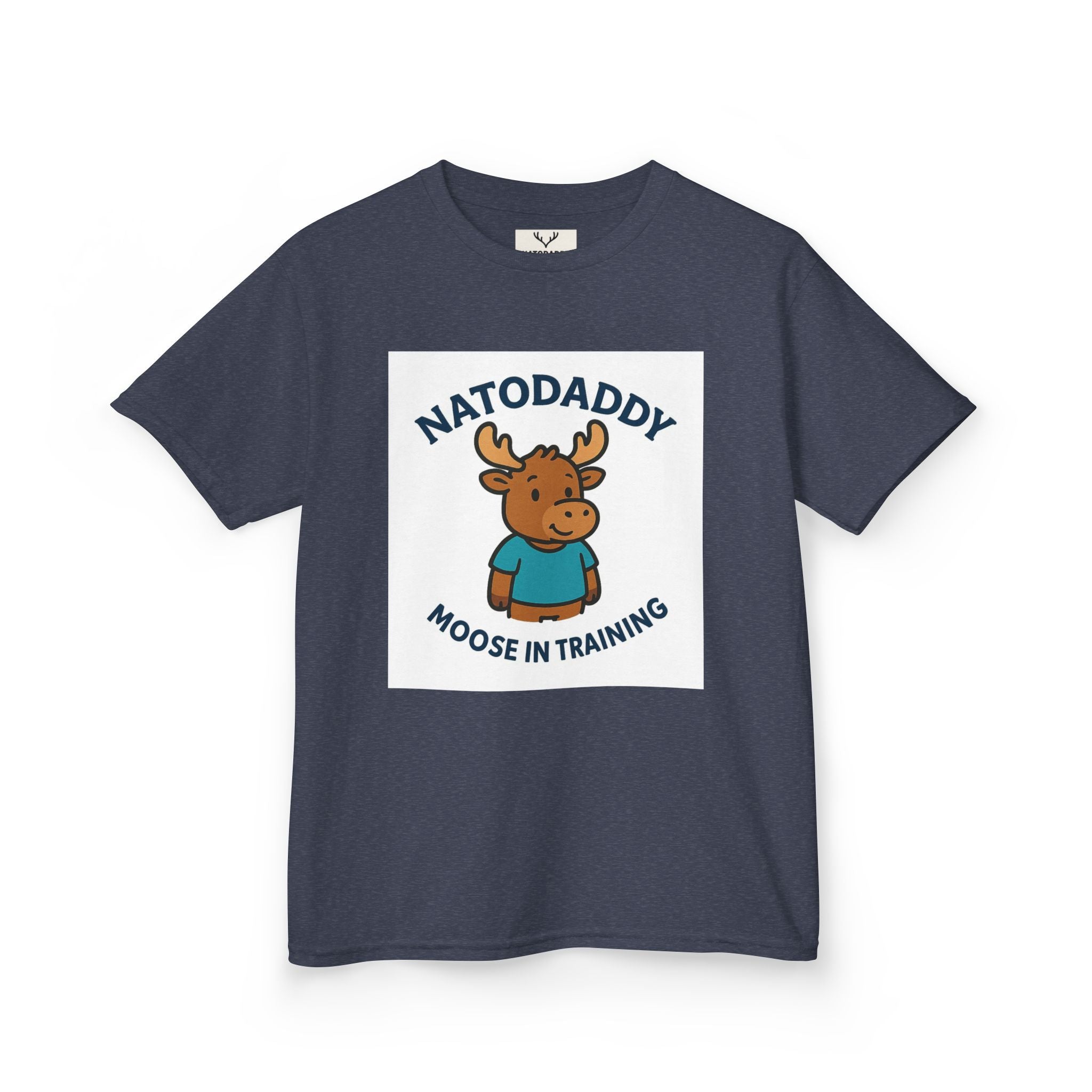 Kids Moose in Training Tee, Fun Children's Shirt, Gift for Dads, Playful Apparel, Birthday Party Outfit, Family Matching Tee