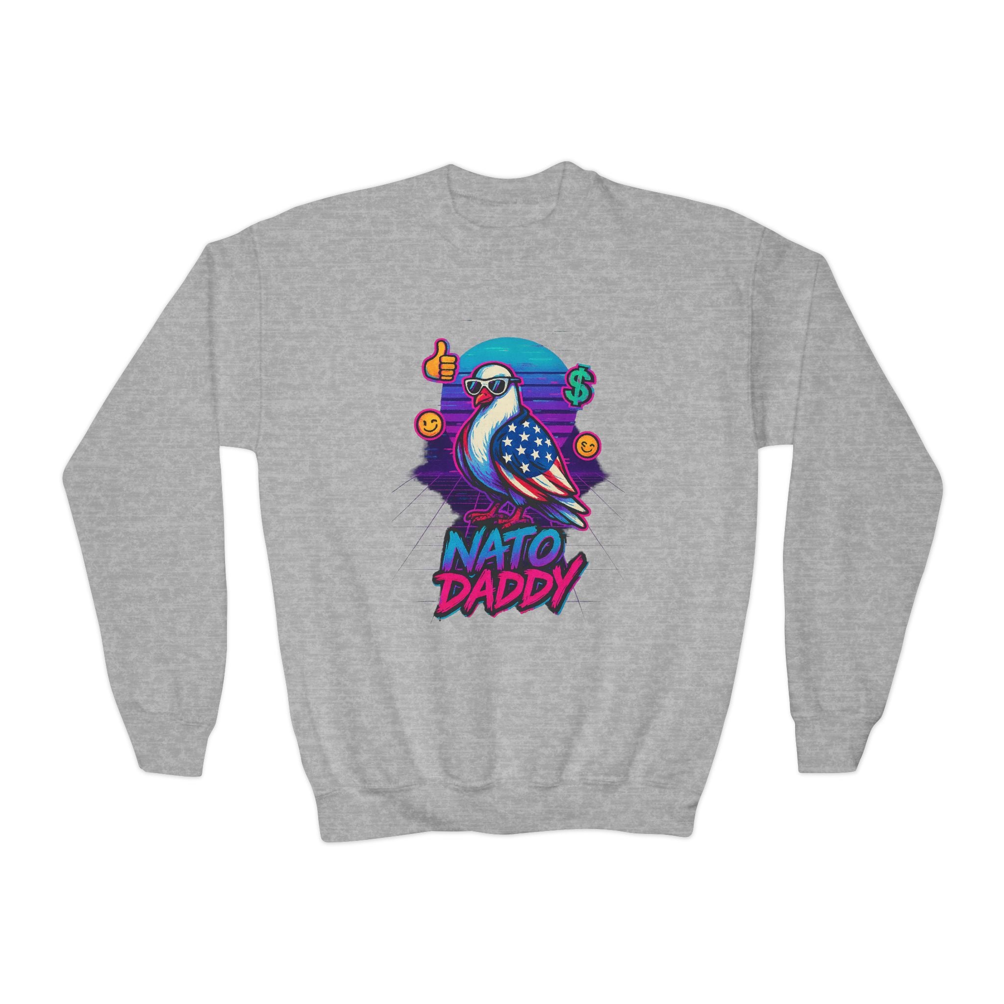 Hip Retro Youth Crewneck Sweatshirt with Fun NATO DADDY Design, Stylish Streetwear, Gift Idea for Kids, Cool Casual Wear, Trendy [...]