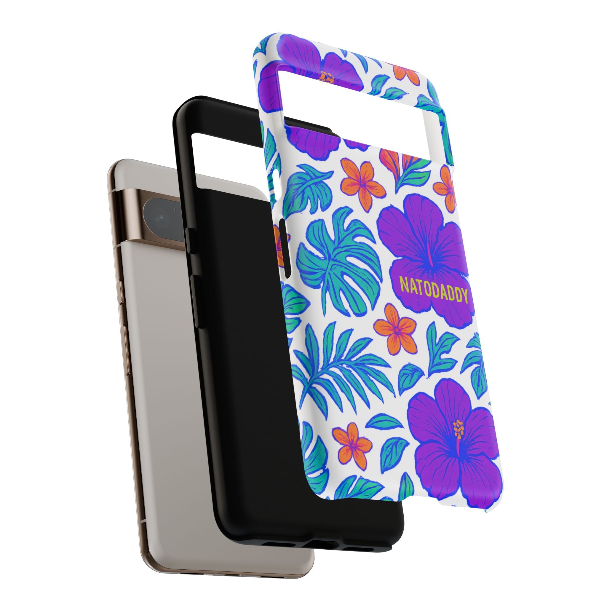 Tropical Phone Case | Tough Cases with Floral Design, Gift for Him/Her, Summer Vibe, Phone Accessory, Cute Design