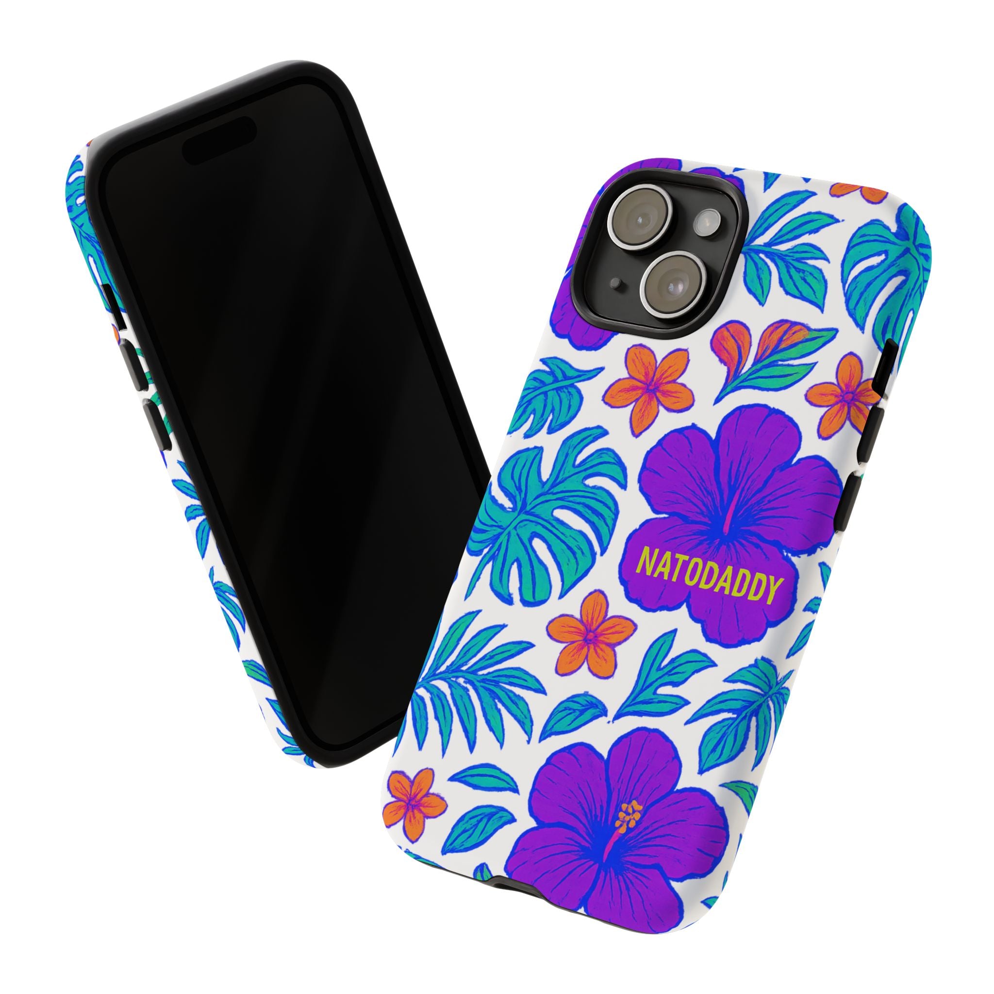 Tropical Phone Case | Tough Cases with Floral Design, Gift for Him/Her, Summer Vibe, Phone Accessory, Cute Design