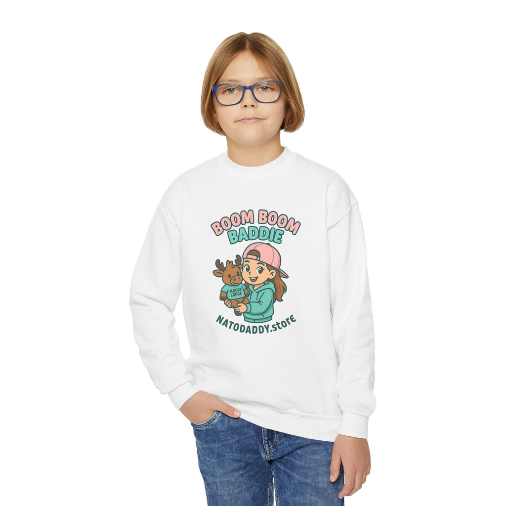 Youth Crewneck Sweatshirt with Fun Cartoon Graphics, Cozy Kids Sweater, Perfect for Everyday Wear, Birthday Gift, Holiday Apparel