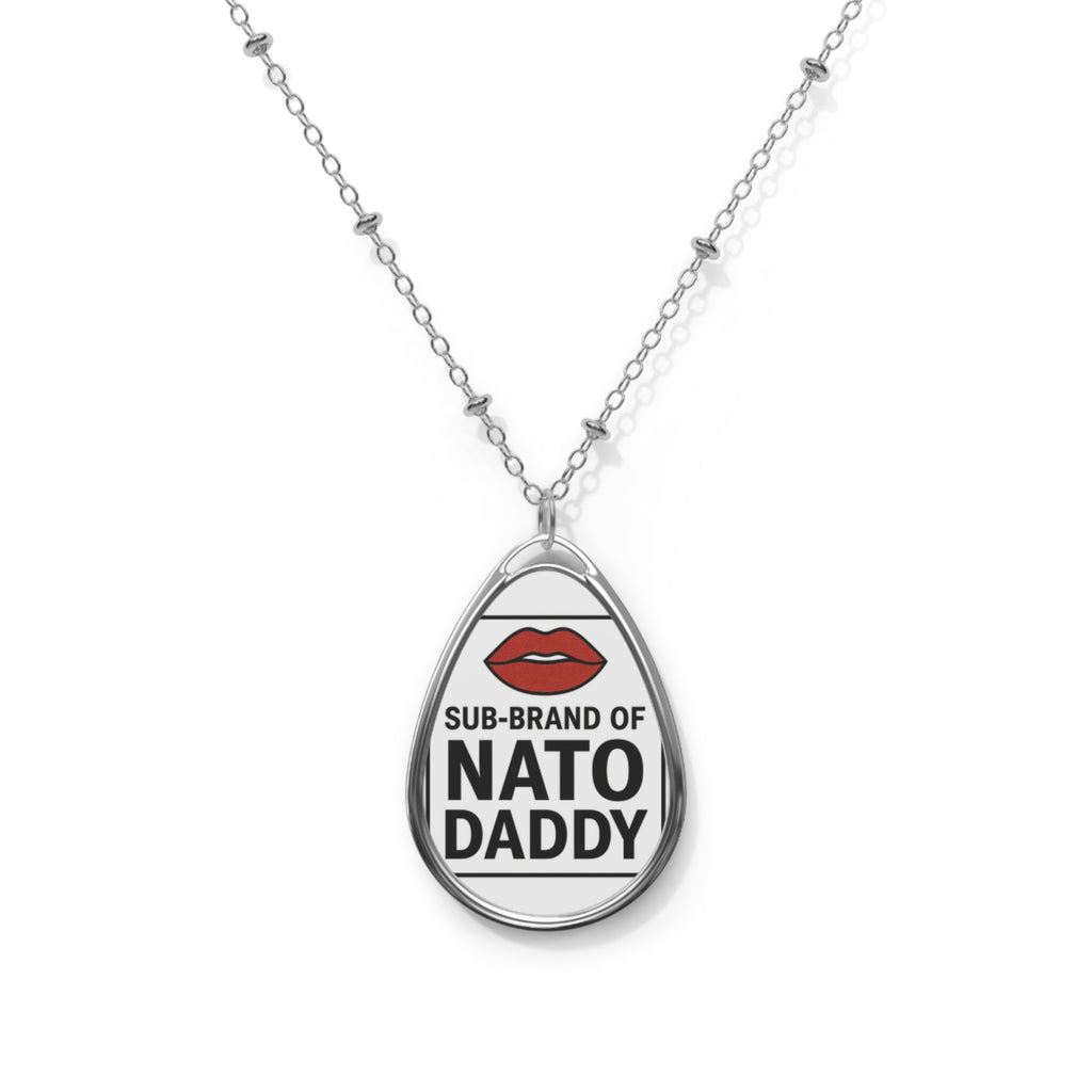 Charming Oval Necklace with Unique Design, Personalized Jewelry, Gift for Dad, Trendy Accessory, Statement Necklace, Fun Fashion