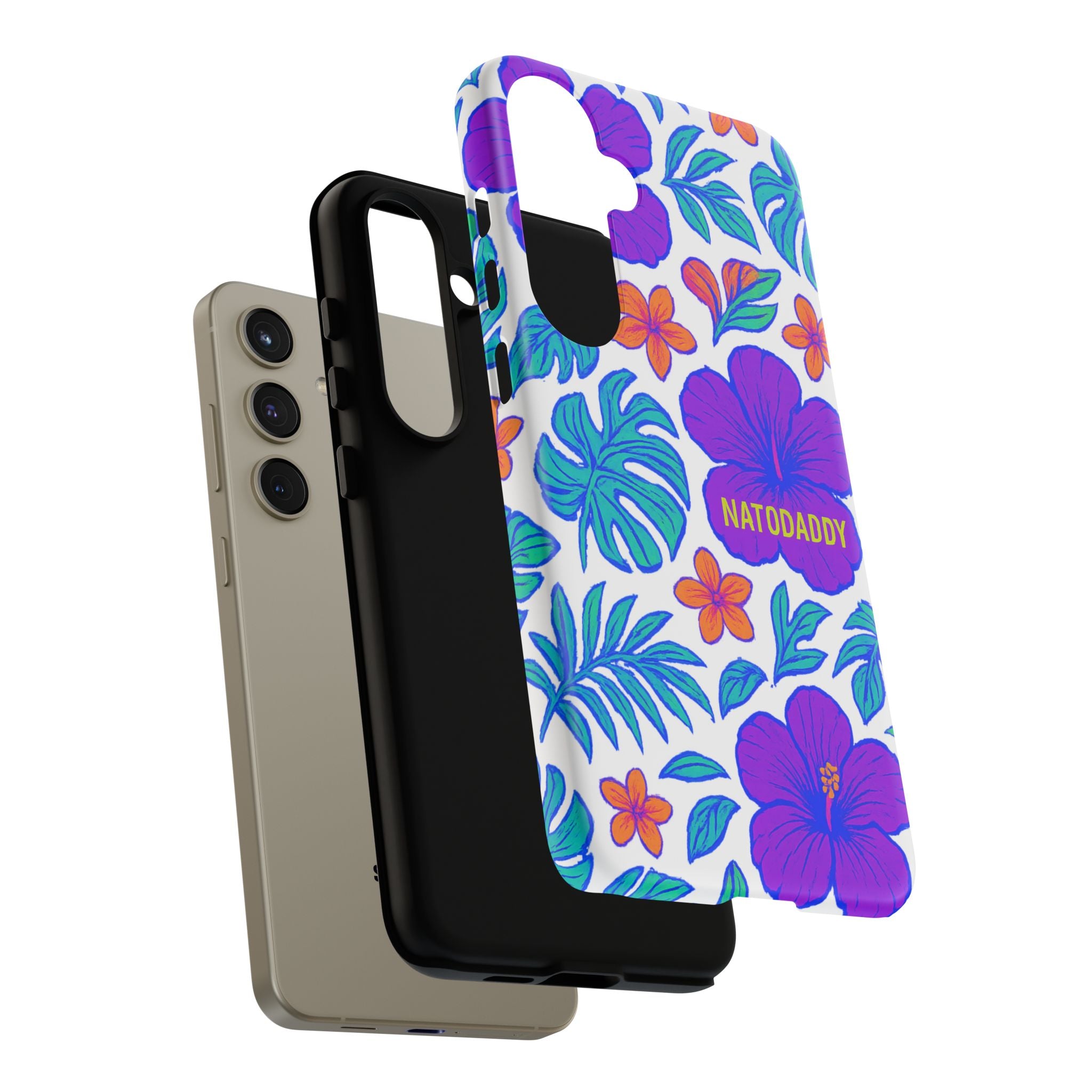 Tropical Phone Case | Tough Cases with Floral Design, Gift for Him/Her, Summer Vibe, Phone Accessory, Cute Design