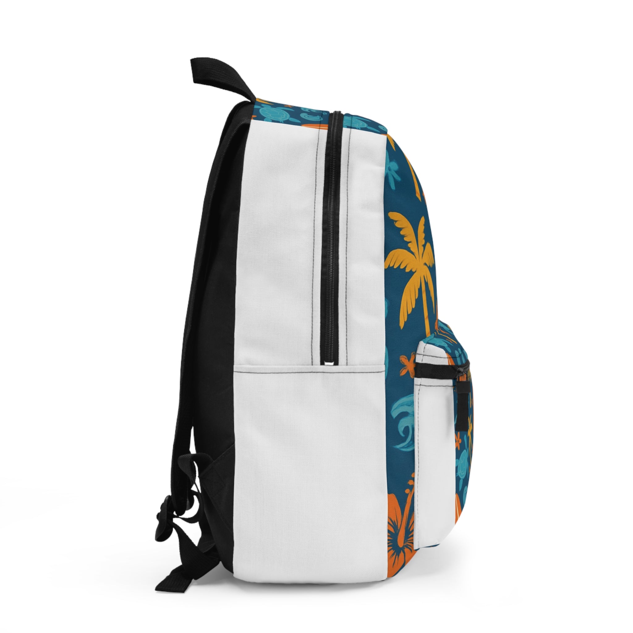 Tropical Surfing Backpack, Beach Luggage, Travel Bag, Customizable School Backpack, Nautical Print Backpack, Gift for Dads