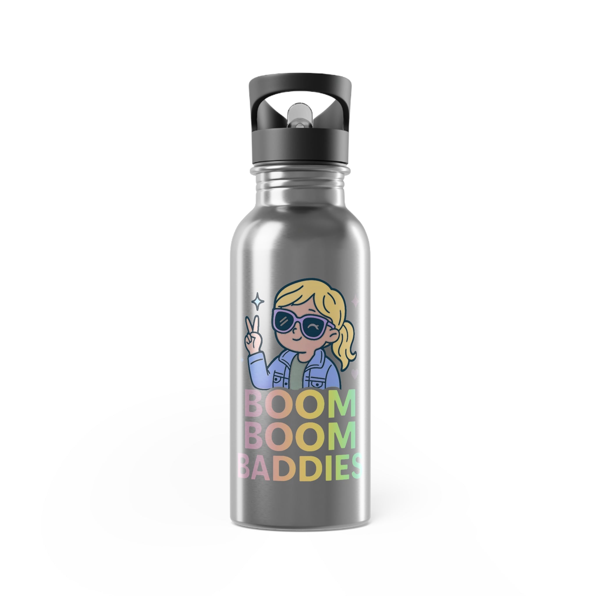 Youthful Vibes Stainless Steel Water Bottle, Eco-Friendly Drinkware, Perfect for Kids, Gym, School, and Outdoor Adventures