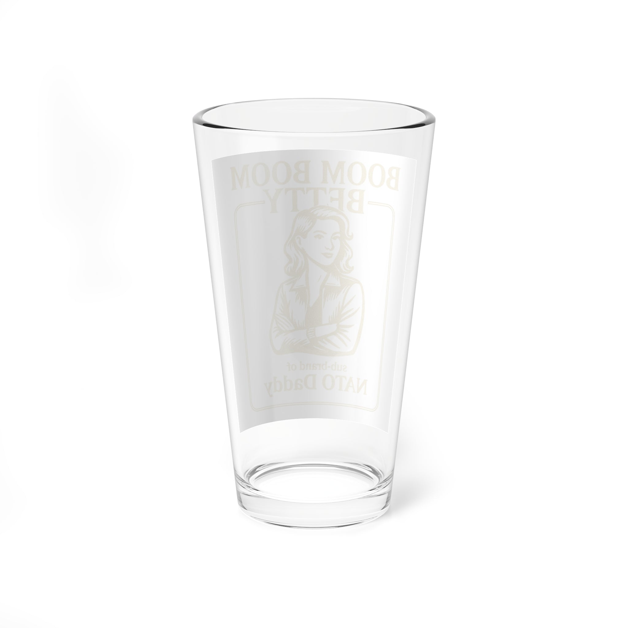 Boom Boom Betty Mixing Glass - 16oz, Cocktail Glass, Personalized Drinkware, Barware Gift, Retro Style