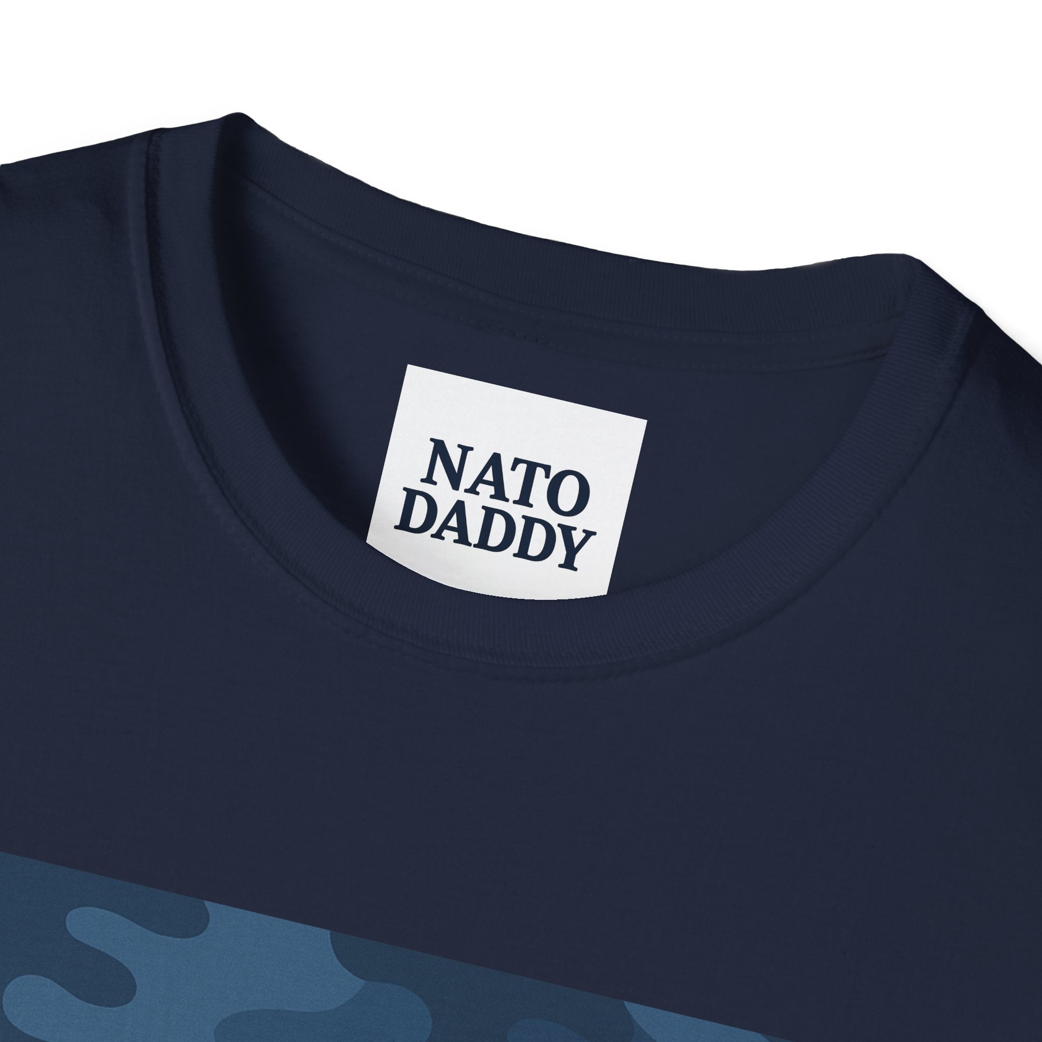 NATO Daddy T-Shirt for Dads, Cool Casual Wear, Unique Gift for Father's Day, Unisex Softstyle Tee, Camo Graphic Shirt