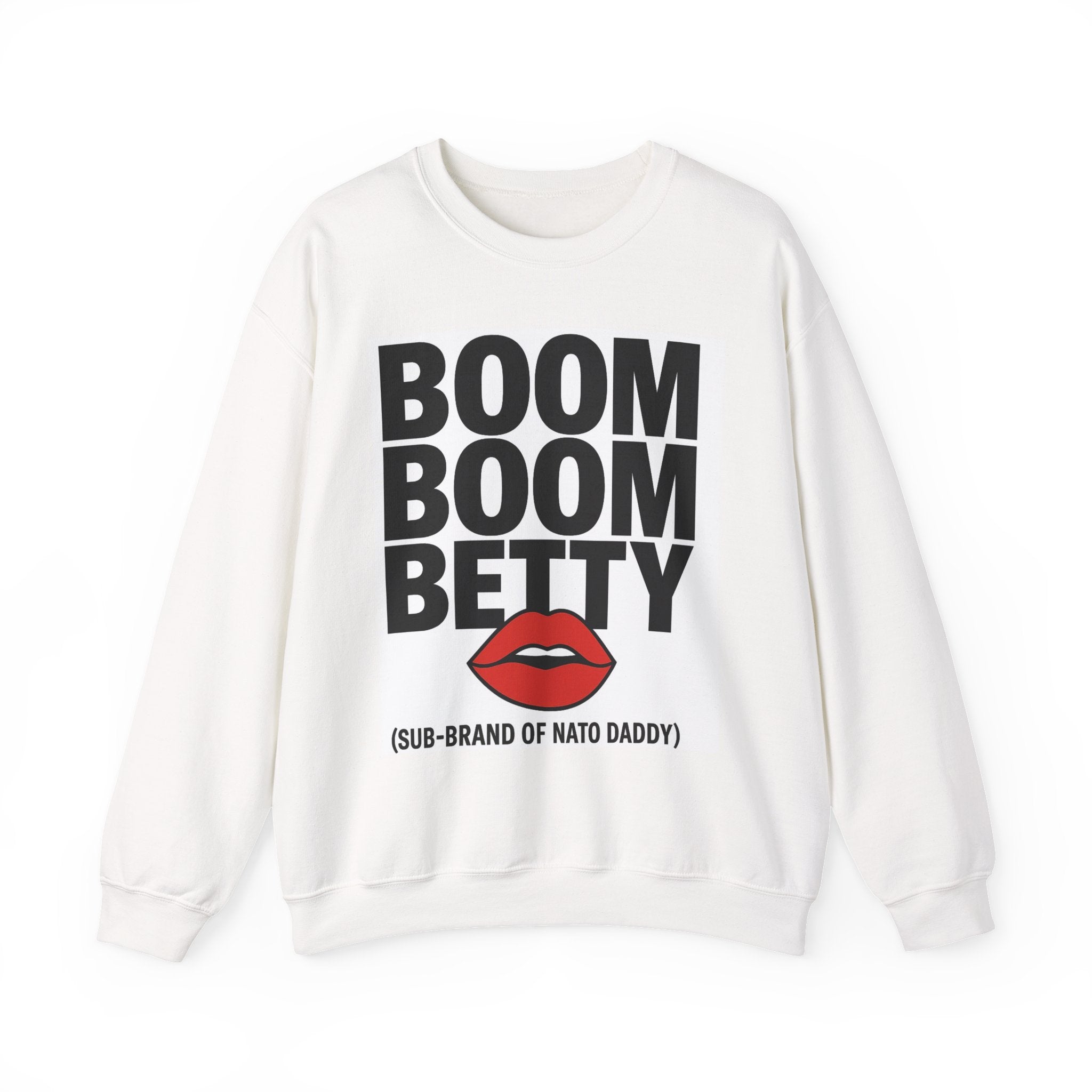 Unisex Boom Boom Betty Sweatshirt, Cozy Streetwear Outfit, Gift Idea for Him/Her, Fashion Statement Crewneck, Perfect for Casual Wear
