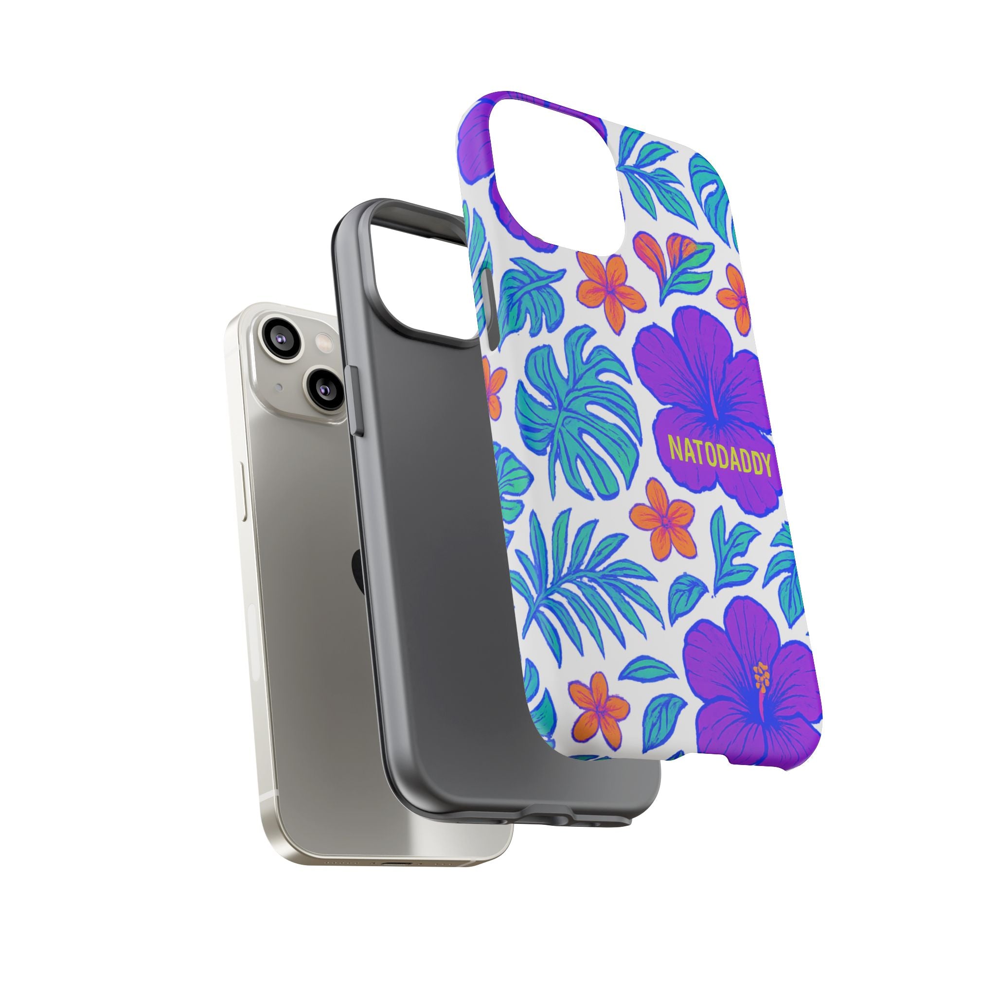 Tropical Phone Case | Tough Cases with Floral Design, Gift for Him/Her, Summer Vibe, Phone Accessory, Cute Design