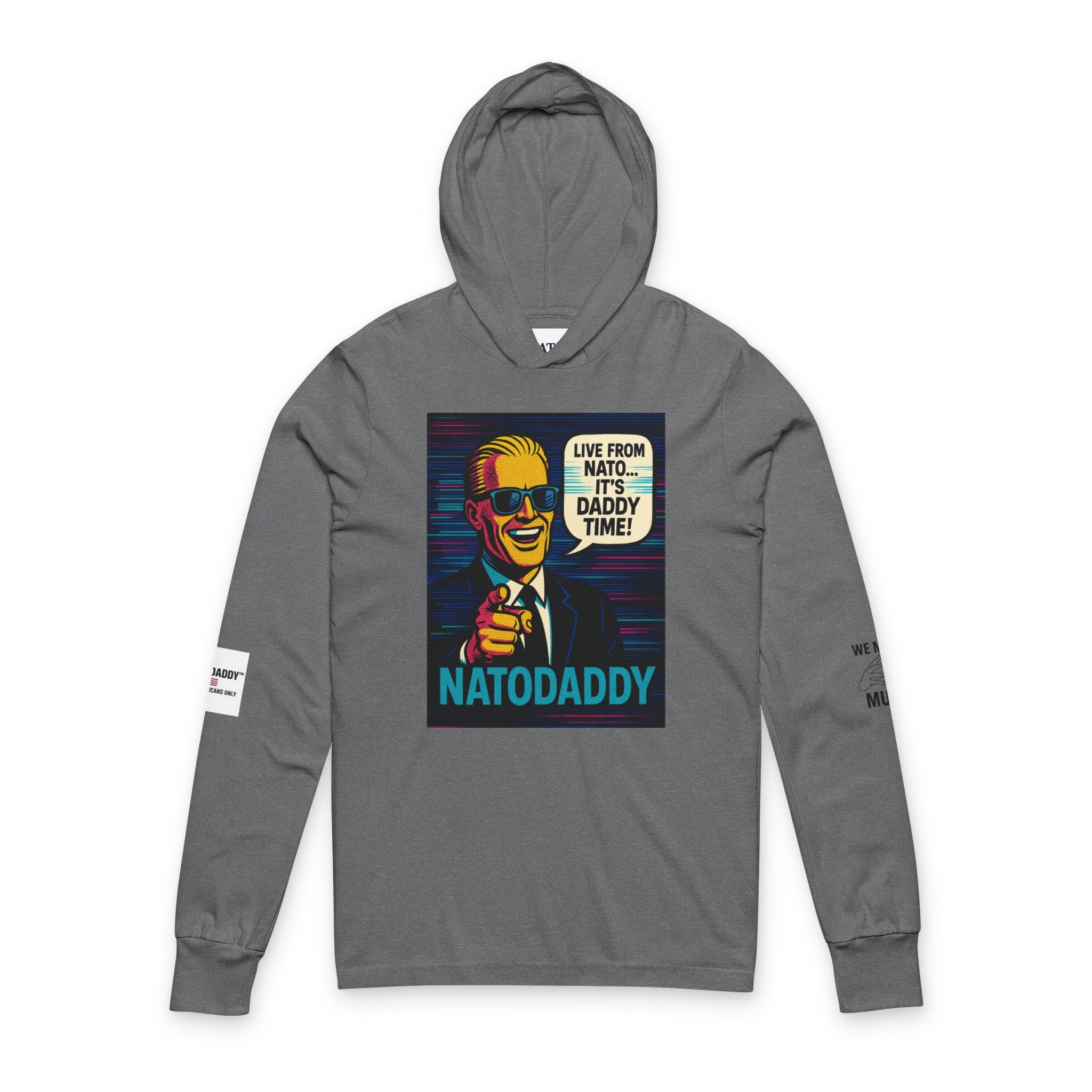 Nato Daddy Hoodie: Unisex Long Sleeve Tee, Fun Gift for Dads, Casual Wear, Father's Day, Family Events, Graphic Tee
