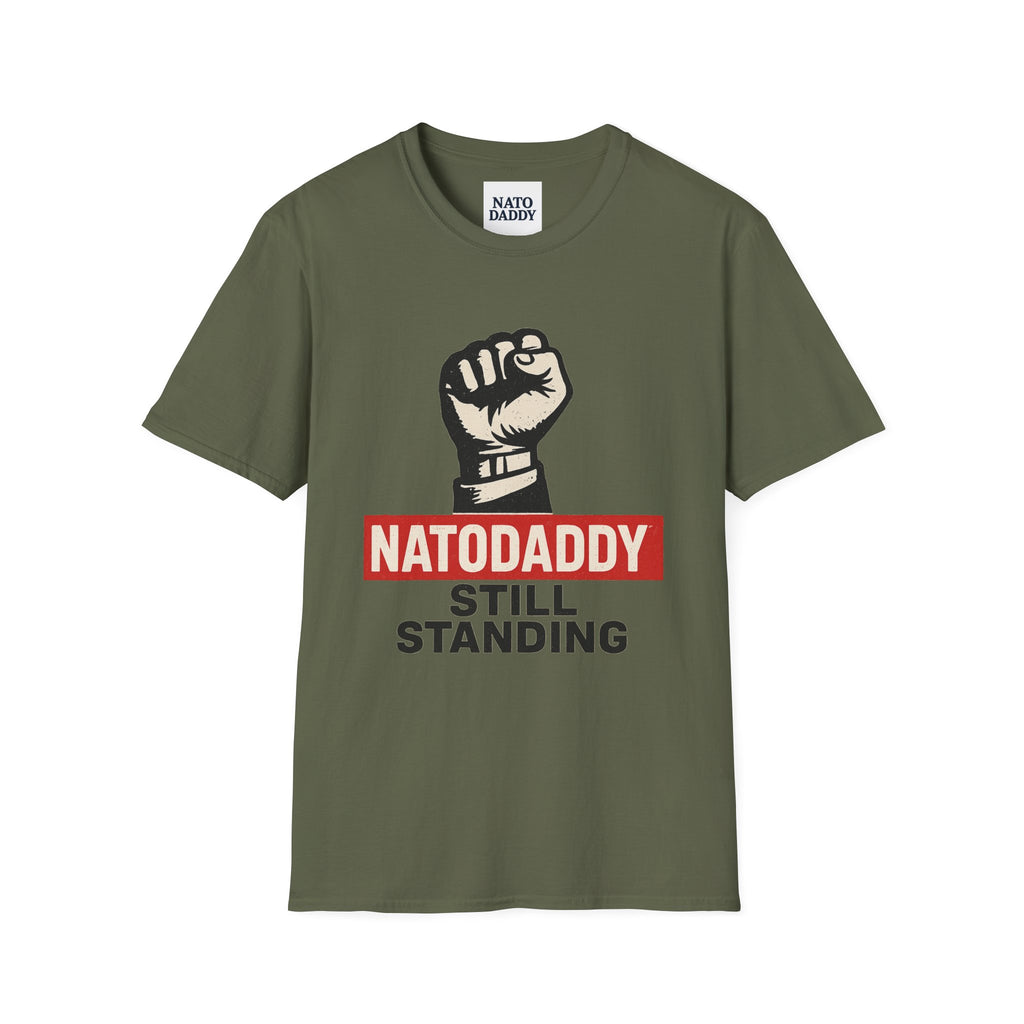Empowering Unisex Softstyle T-Shirt - Natodaddy Still Standing, Casual Gift for Dads, Father's Day, Motivational Apparel, Unique Graphic Tee