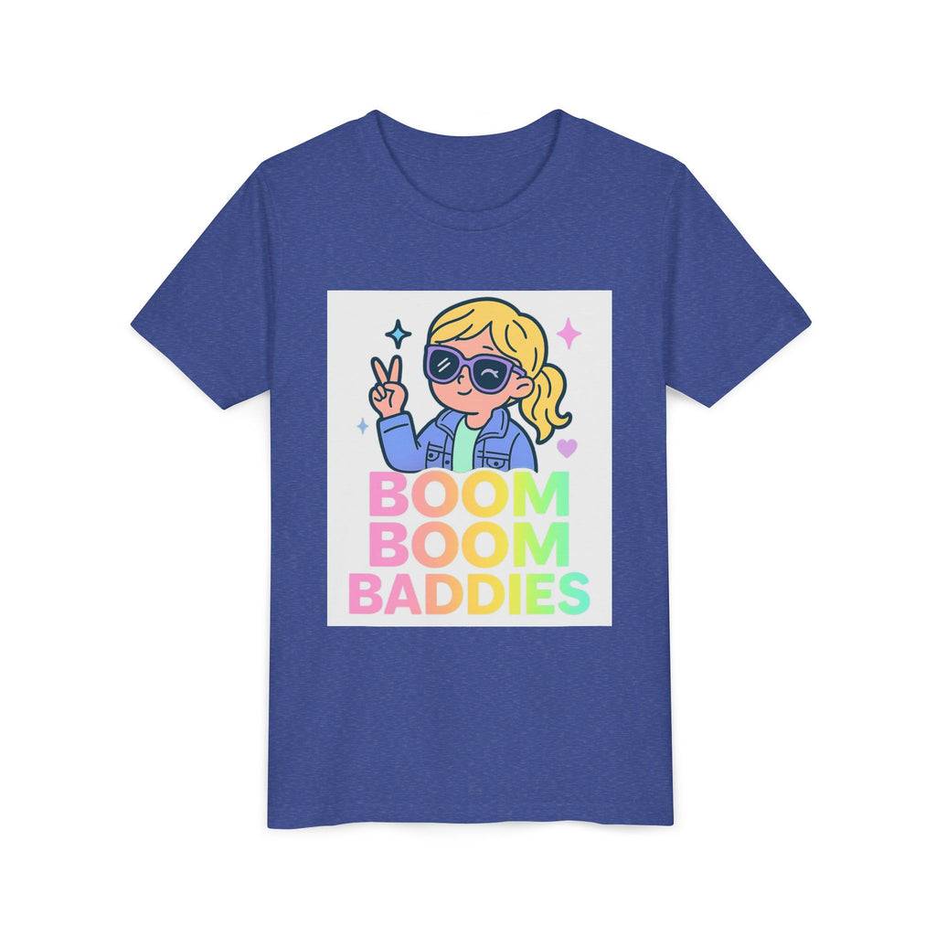 Playful Youth Tee, Fun Kids Shirt, BOOM BOOM BADDIES Graphic Tee, Cool Summer Top, Gift for Kids, Birthday Outfit