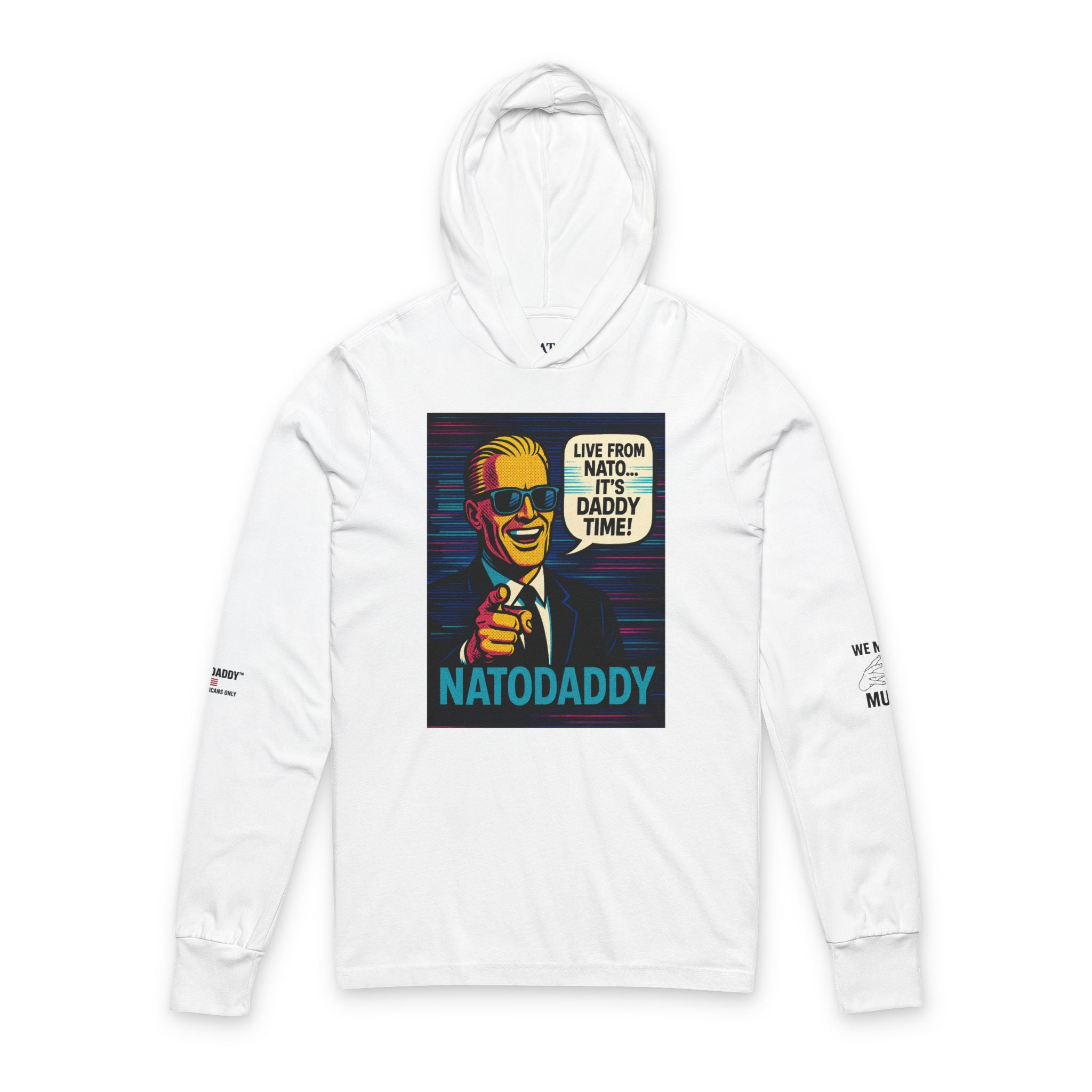 Nato Daddy Hoodie: Unisex Long Sleeve Tee, Fun Gift for Dads, Casual Wear, Father's Day, Family Events, Graphic Tee