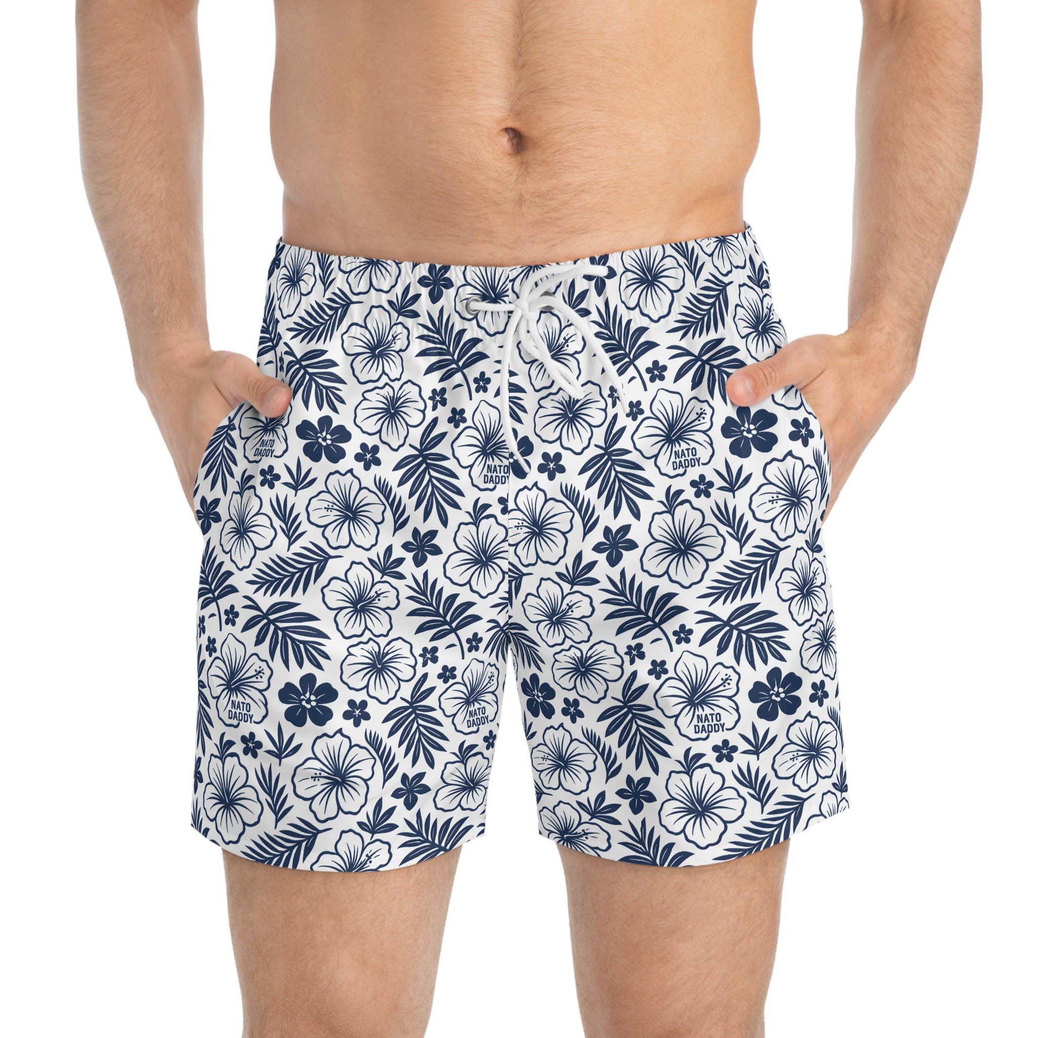 Tropical Print Swim Trunks - Fun Summer Beach Wear, Surf Shorts, Vacation Essentials, Pool Party Attire, Stylish Mens Swimwear