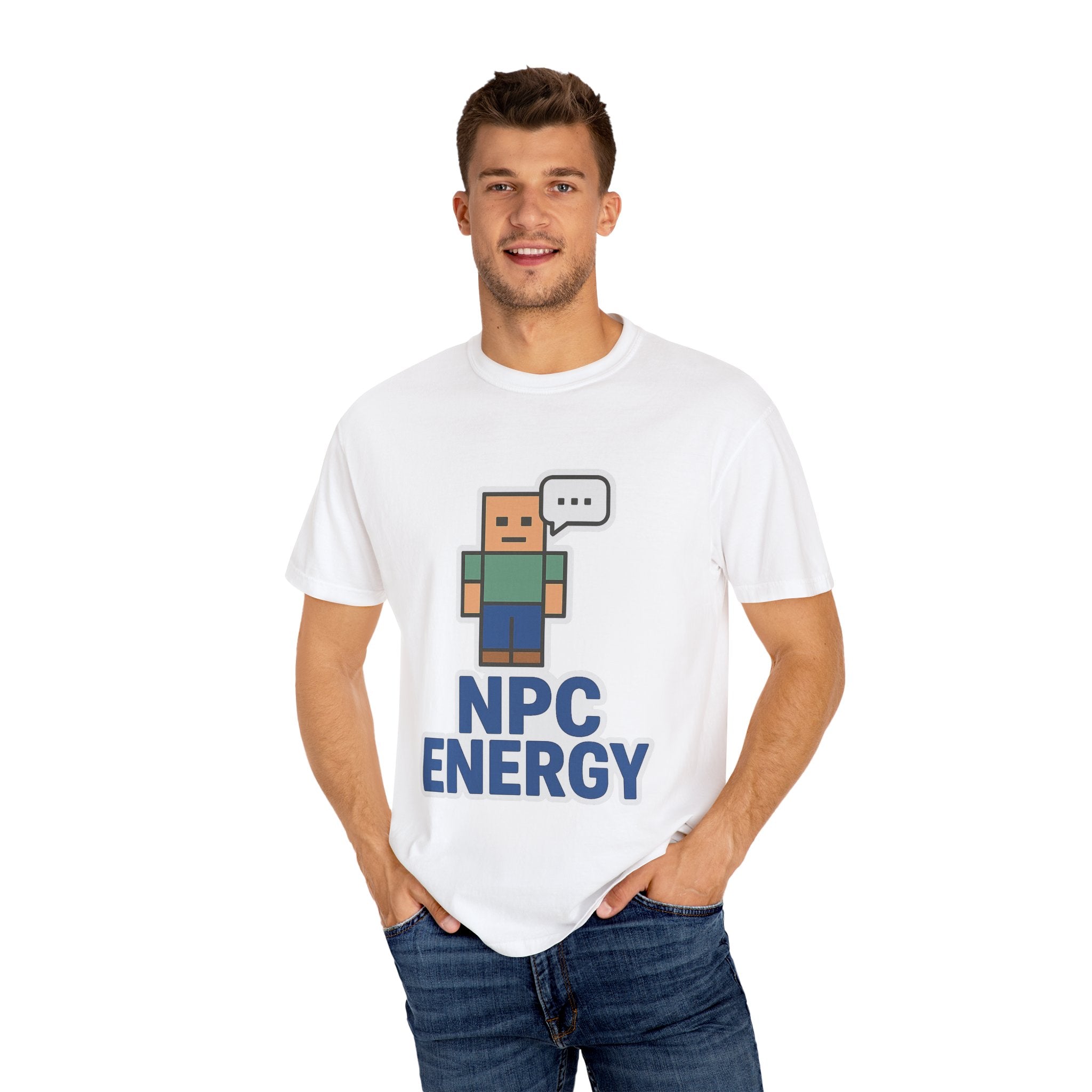 Unisex NPC Energy T-Shirt, Gamer Tee, Perfect Gift for Gamers, Casual Wear, Fun Video Game Apparel