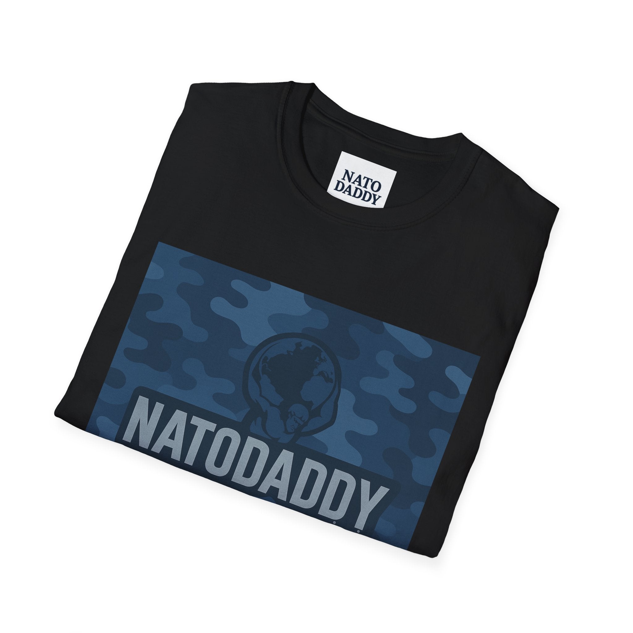 NATO Daddy T-Shirt for Dads, Cool Casual Wear, Unique Gift for Father's Day, Unisex Softstyle Tee, Camo Graphic Shirt