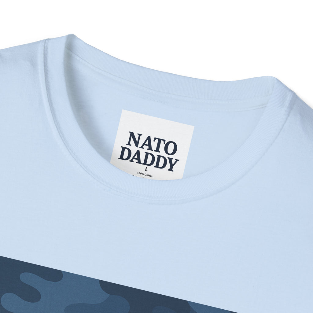 NATO Daddy T-Shirt for Dads, Cool Casual Wear, Unique Gift for Father's Day, Unisex Softstyle Tee, Camo Graphic Shirt