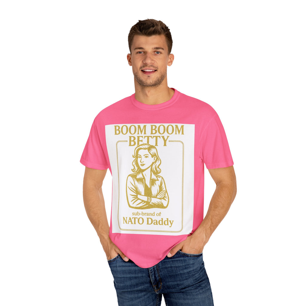 Boom Boom Betty Unisex T-Shirt, Funny Graphic Tee, Gift for Dads, Quirky Casual Wear, Unique Father's Day Present, Humor Shirt