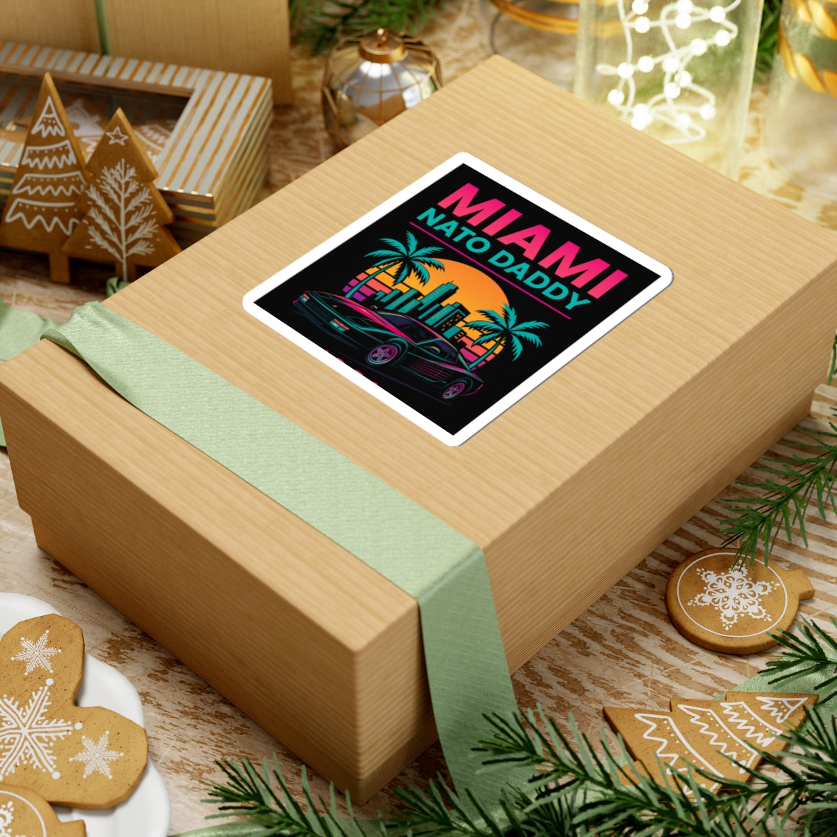 Retro Miami Stickers, Fun Car Decor, Summer Vibes, Perfect for Gifts, Laptop Accessories, Party Favors, Travel Mementos