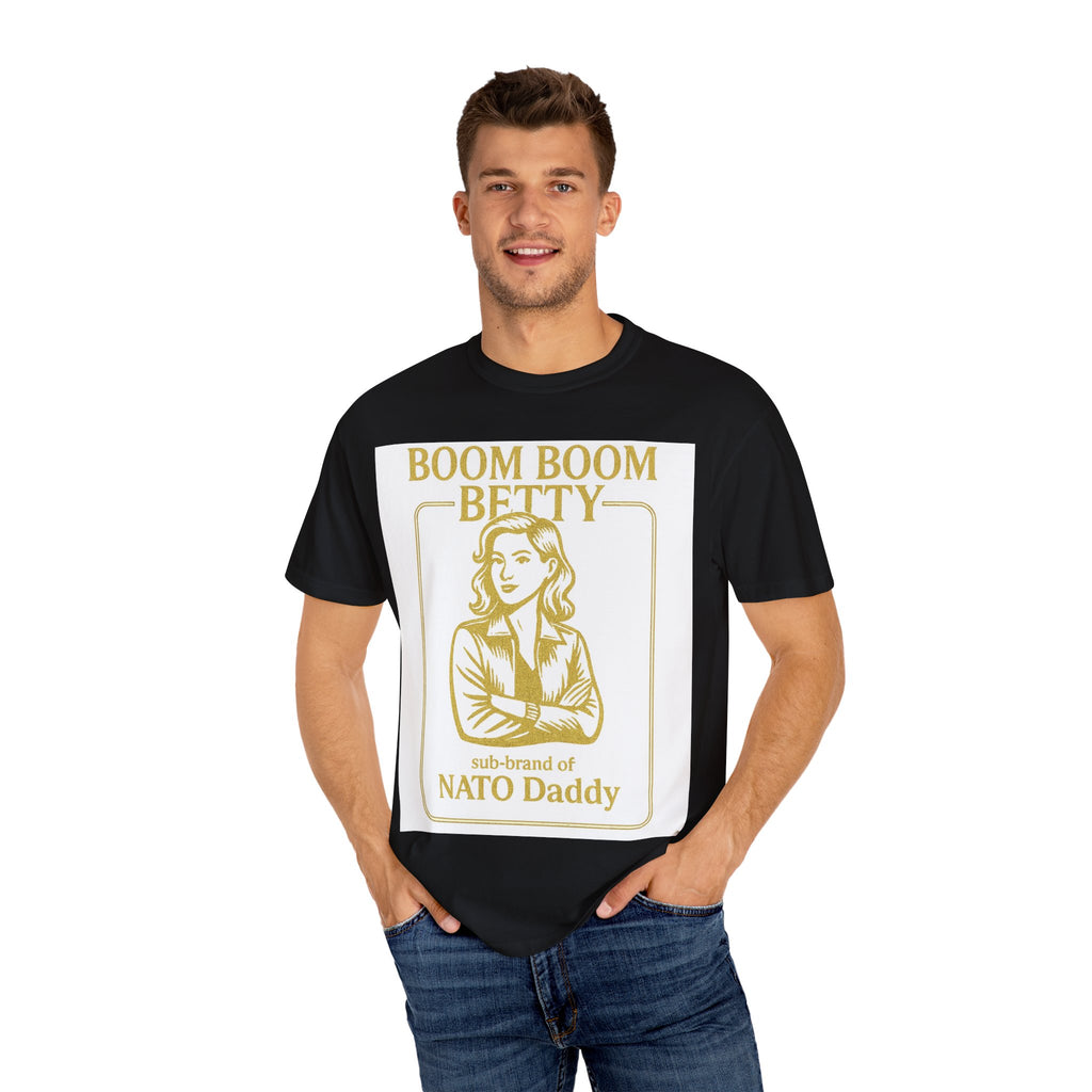 Boom Boom Betty Unisex T-Shirt, Funny Graphic Tee, Gift for Dads, Quirky Casual Wear, Unique Father's Day Present, Humor Shirt