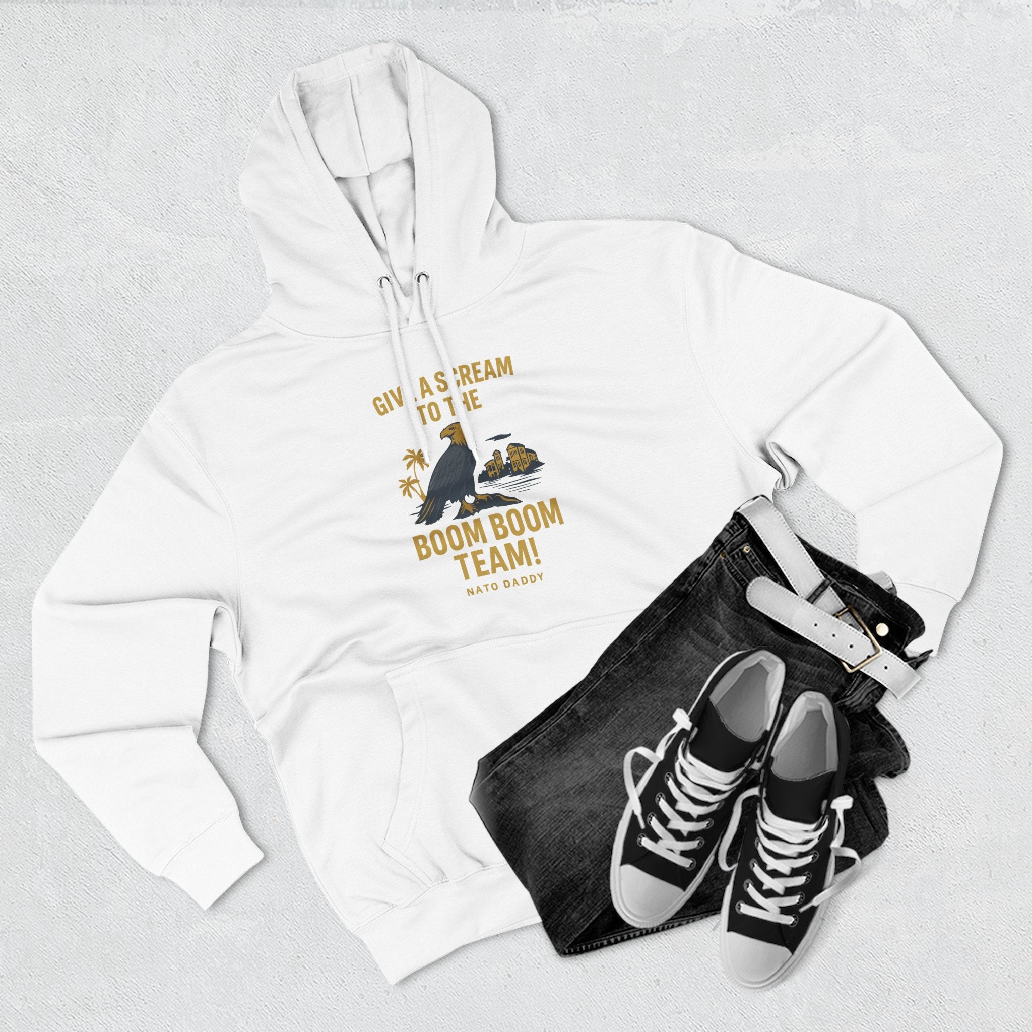 Boom Boom Team Fleece Hoodie - Cozy Sweatshirt, Gift for Sports Fans, Team Spirit Apparel, Perfect for Game Days, Casual Wear