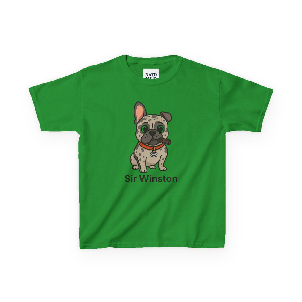 Sir Winston Dog Kids Tee, Cute Dog Shirt, Pet Lover Gift, Fun Casual Wear, Birthday Gift, Animal Lover Apparel