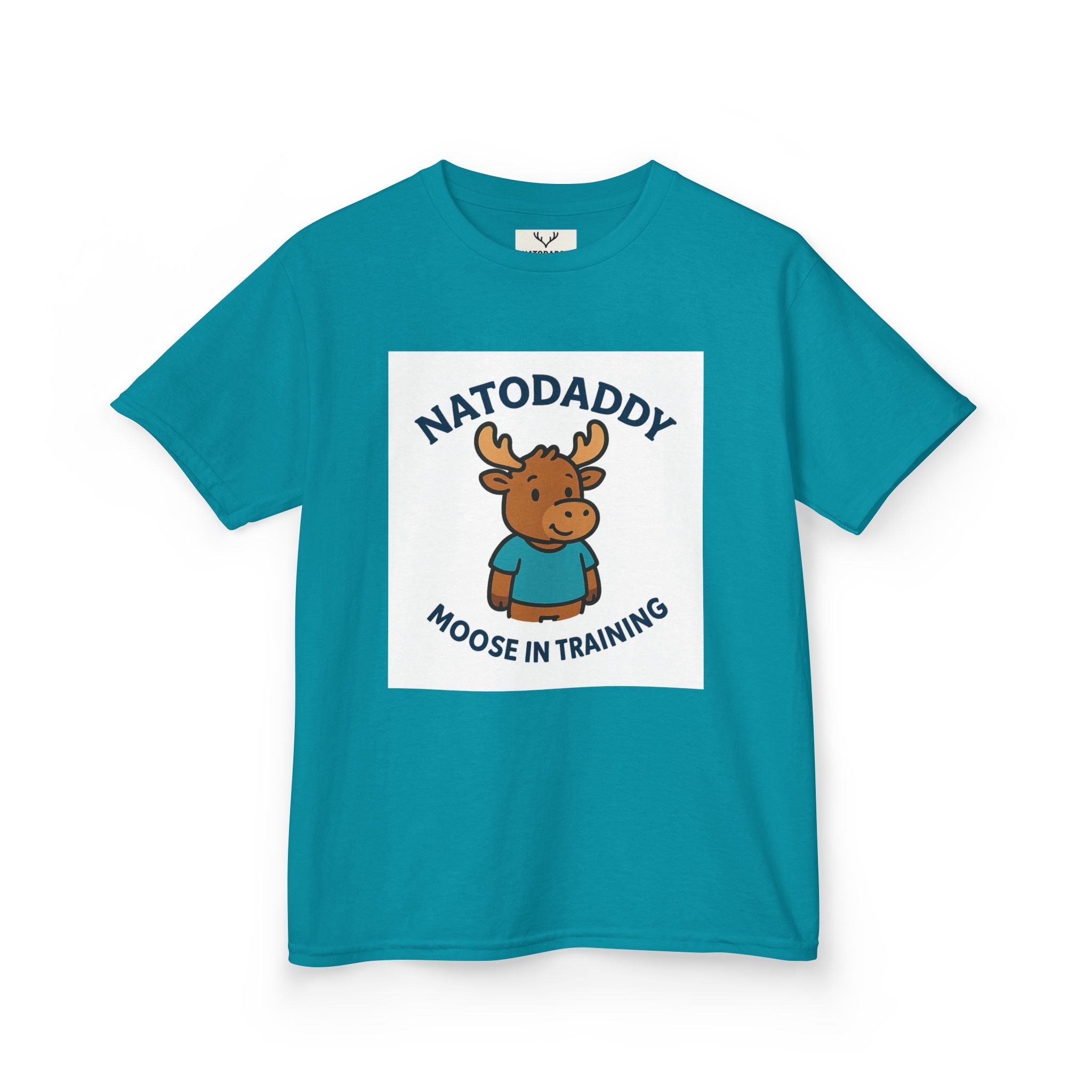 Kids Moose in Training Tee, Fun Children's Shirt, Gift for Dads, Playful Apparel, Birthday Party Outfit, Family Matching Tee