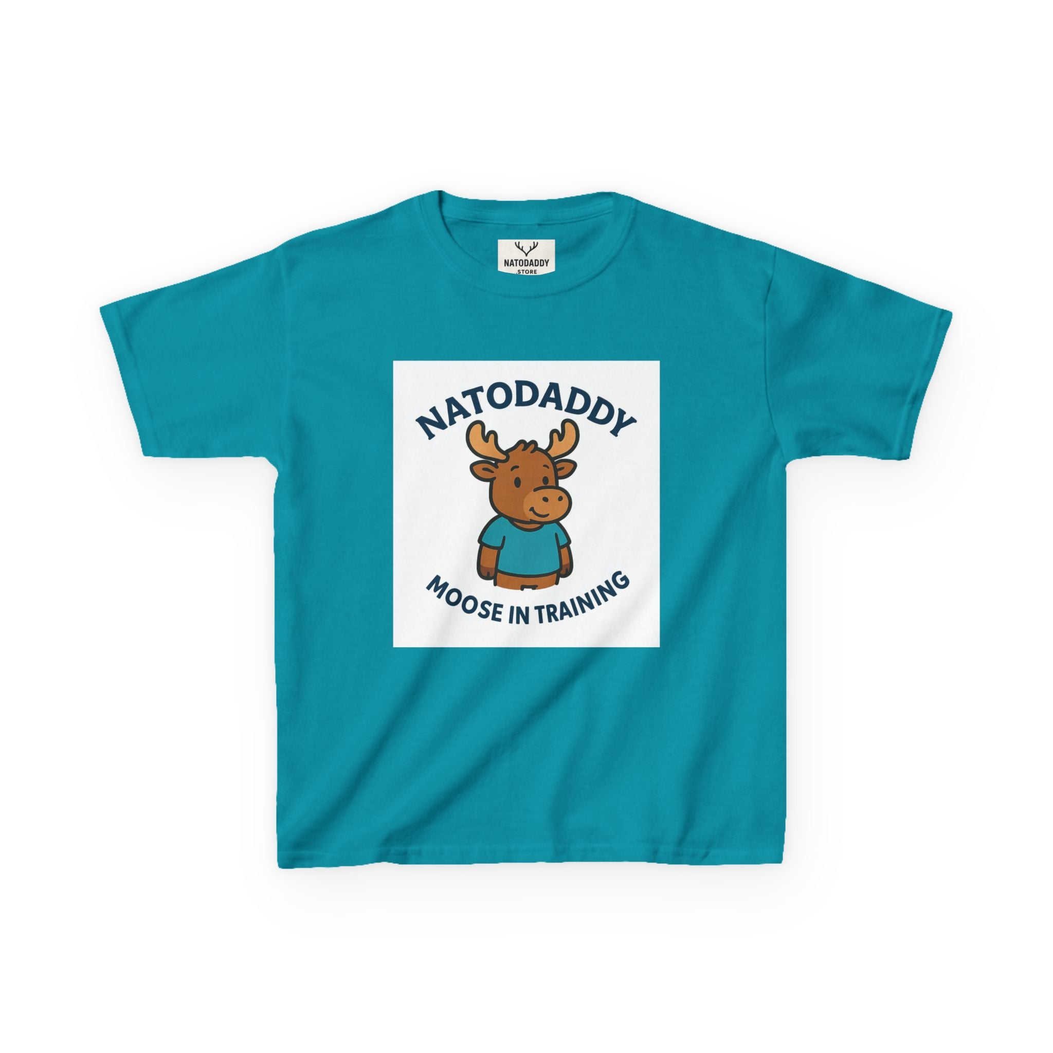 Kids Moose in Training Tee, Fun Children's Shirt, Gift for Dads, Playful Apparel, Birthday Party Outfit, Family Matching Tee