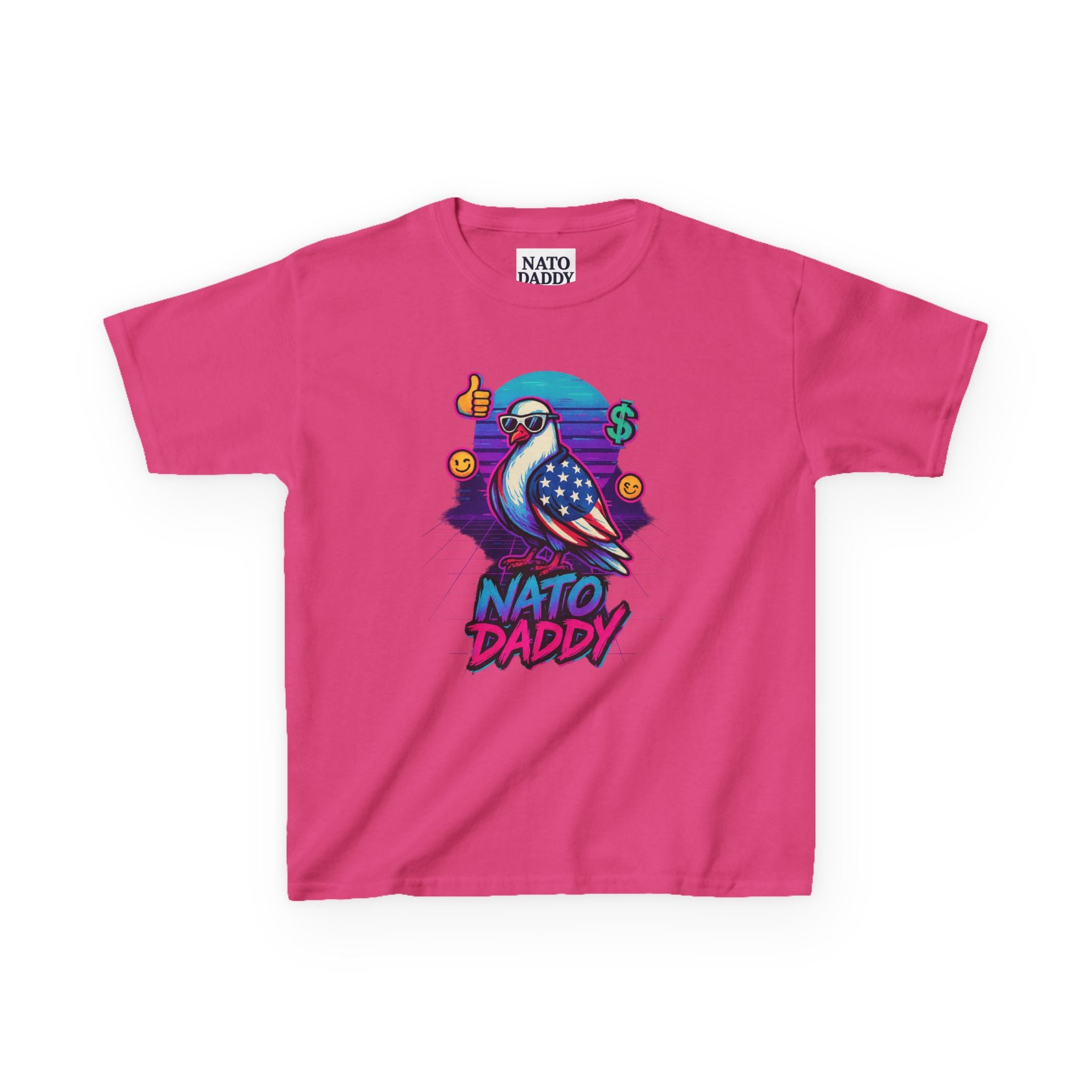 Colorful Kids Heavy Cotton™ Tee - Fun Graphic Tee, Bird Design, Gift for Kids, Casual Wear, Birthday Gift, Summer Outfits