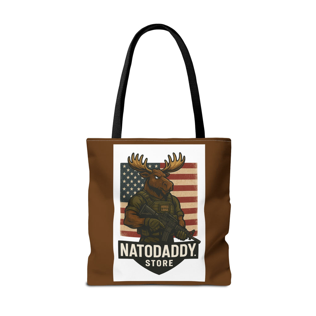 Patriotic Moose Tote Bag - Ideal for Military Pride, Gift for Outdoors Lovers, Statement Bag, Everyday Use, Travel Essentials