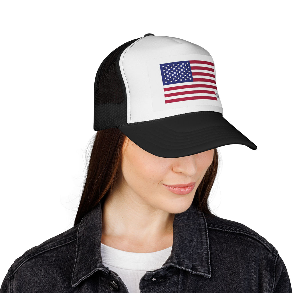 Patriotic Trucker Cap, American Flag Hat, Outdoor Hat, Festival Apparel, Summer Accessories, Gift for Him/Her, USA Pride