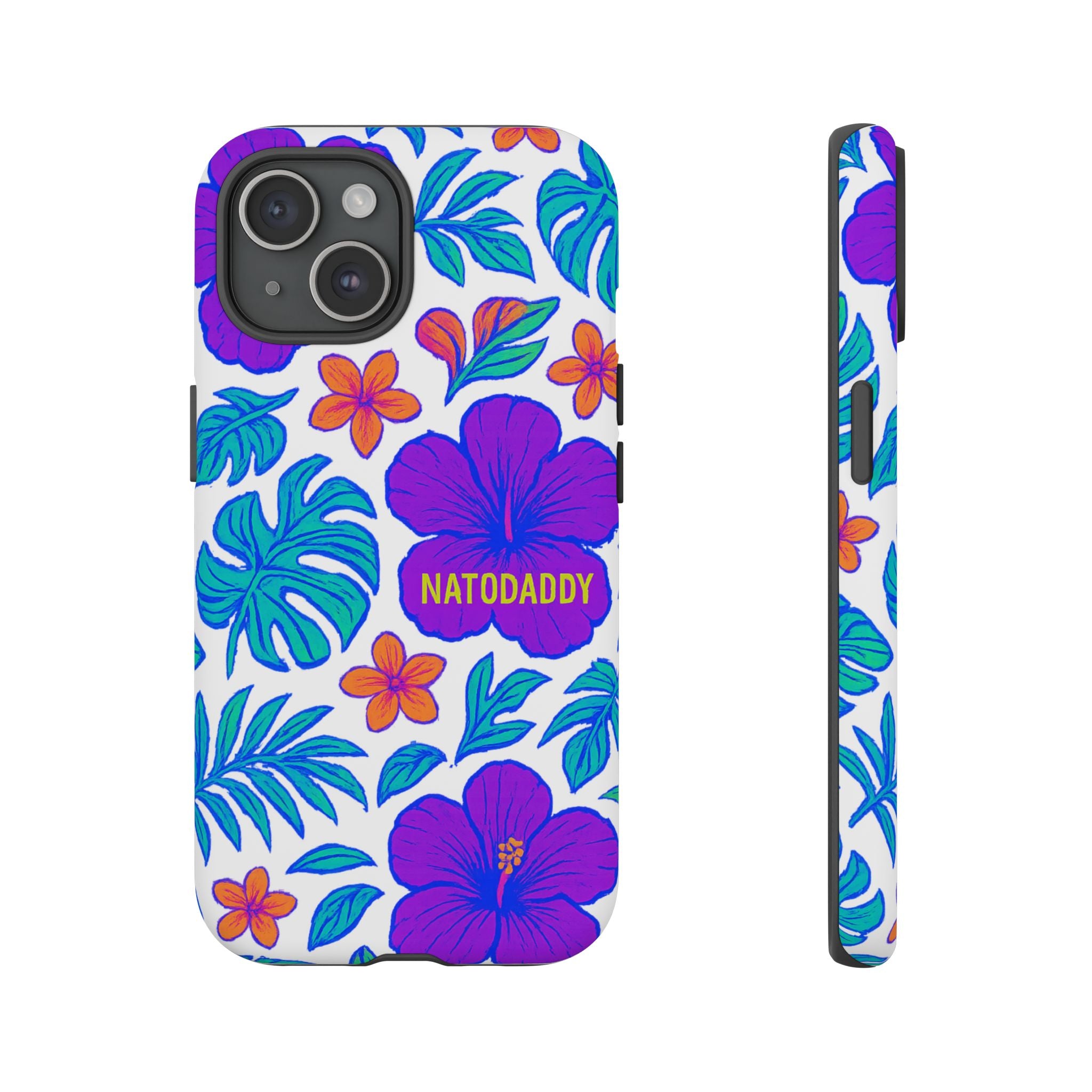 Tropical Phone Case | Tough Cases with Floral Design, Gift for Him/Her, Summer Vibe, Phone Accessory, Cute Design