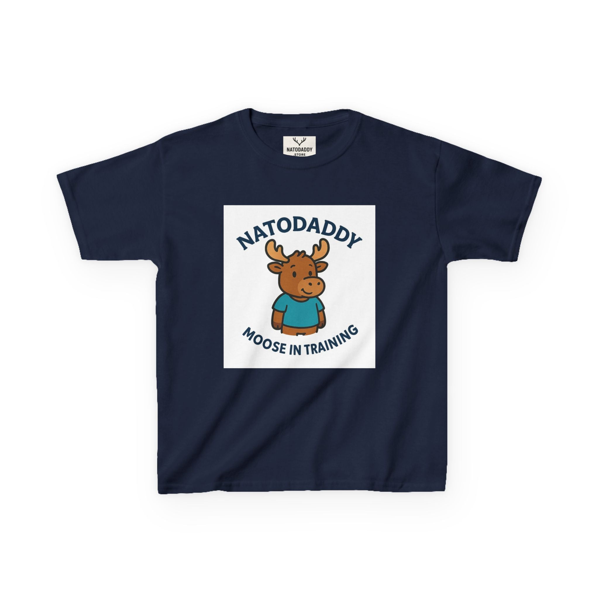 Kids Moose in Training Tee, Fun Children's Shirt, Gift for Dads, Playful Apparel, Birthday Party Outfit, Family Matching Tee