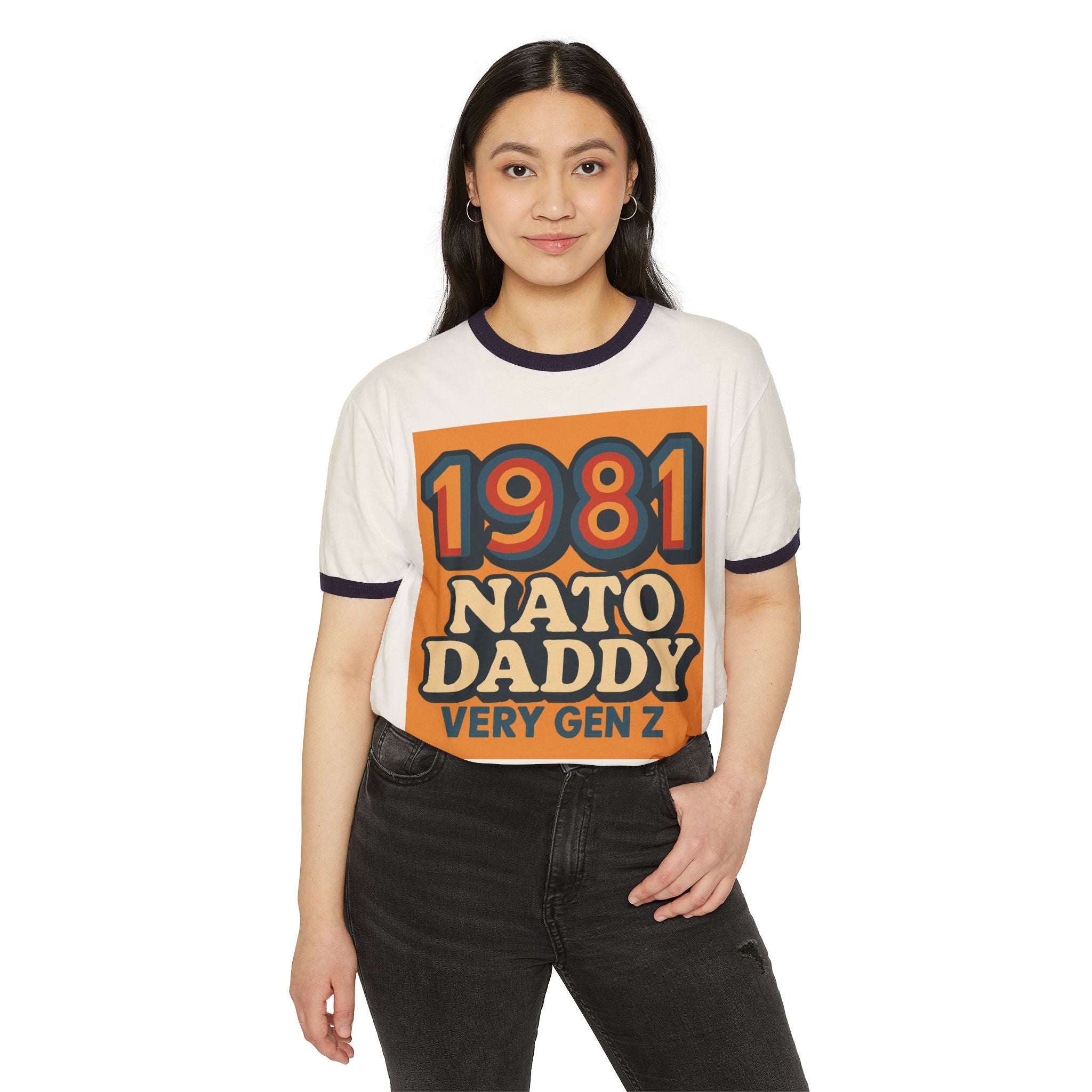 Retro Gen Z Ringer Tee - Perfect for Casual Outings, Birthdays, Gifts, Nostalgia Lovers, Festival Apparel